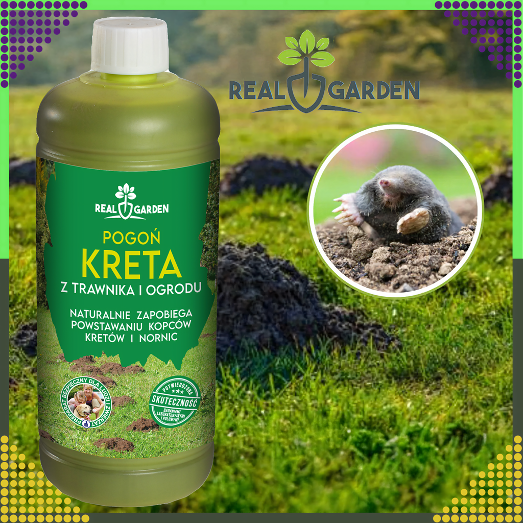 9x Mole, Vole, Rodent Repellent Barrier 1L Ecological