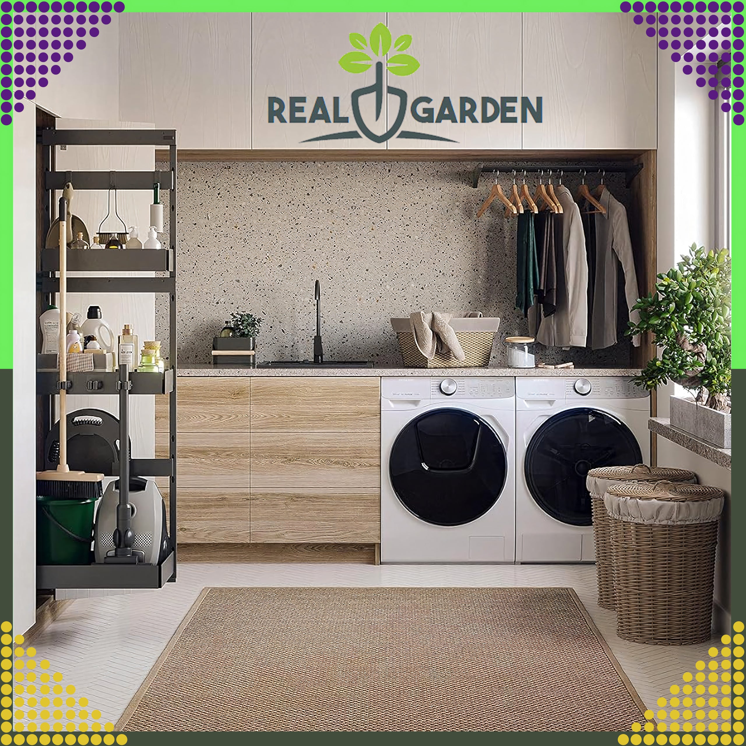 Wall Mop Hanger Holder for Mops Brushes Brooms Tools Self-Adhesive