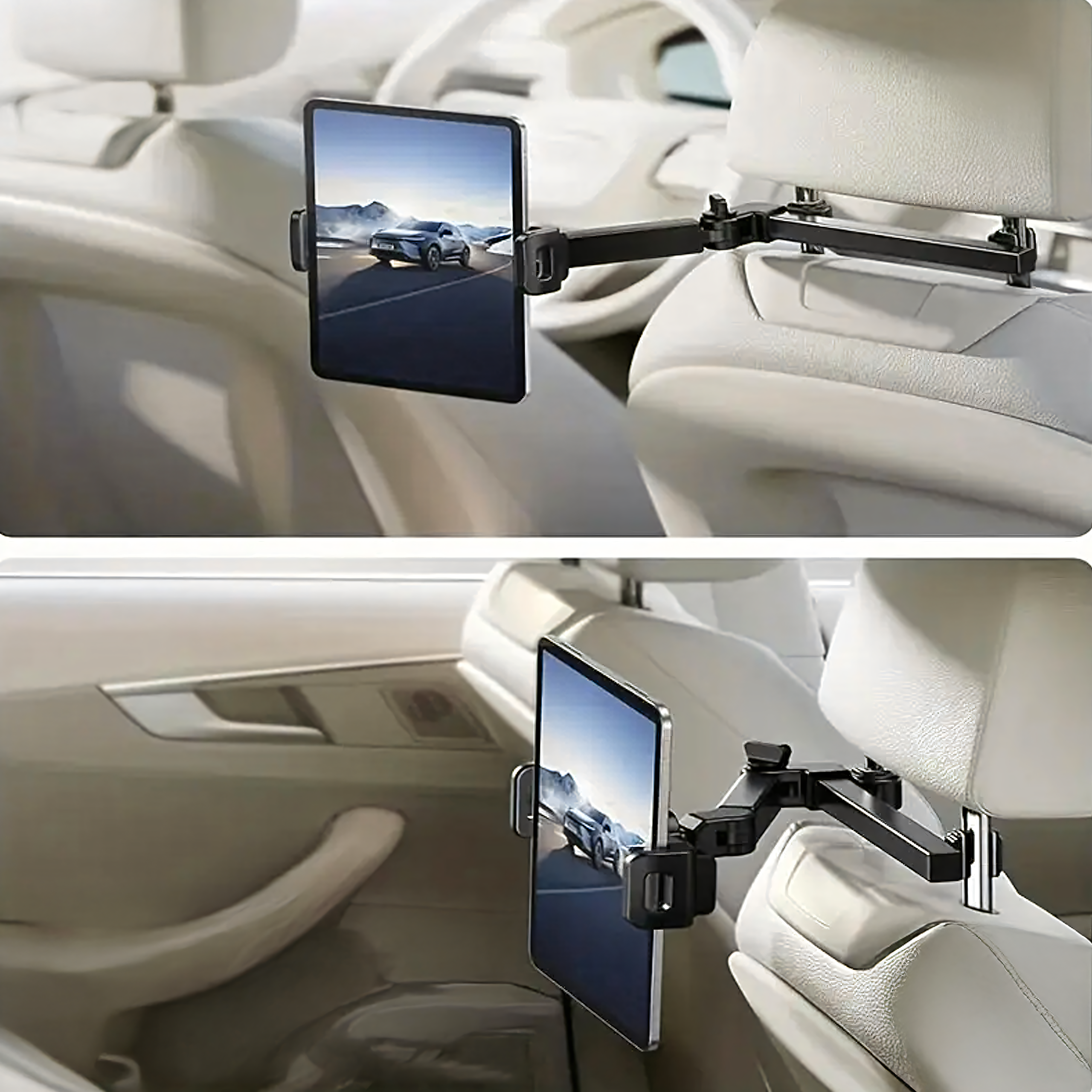 360° Car Headrest Mount Holder for Tablet and Phone