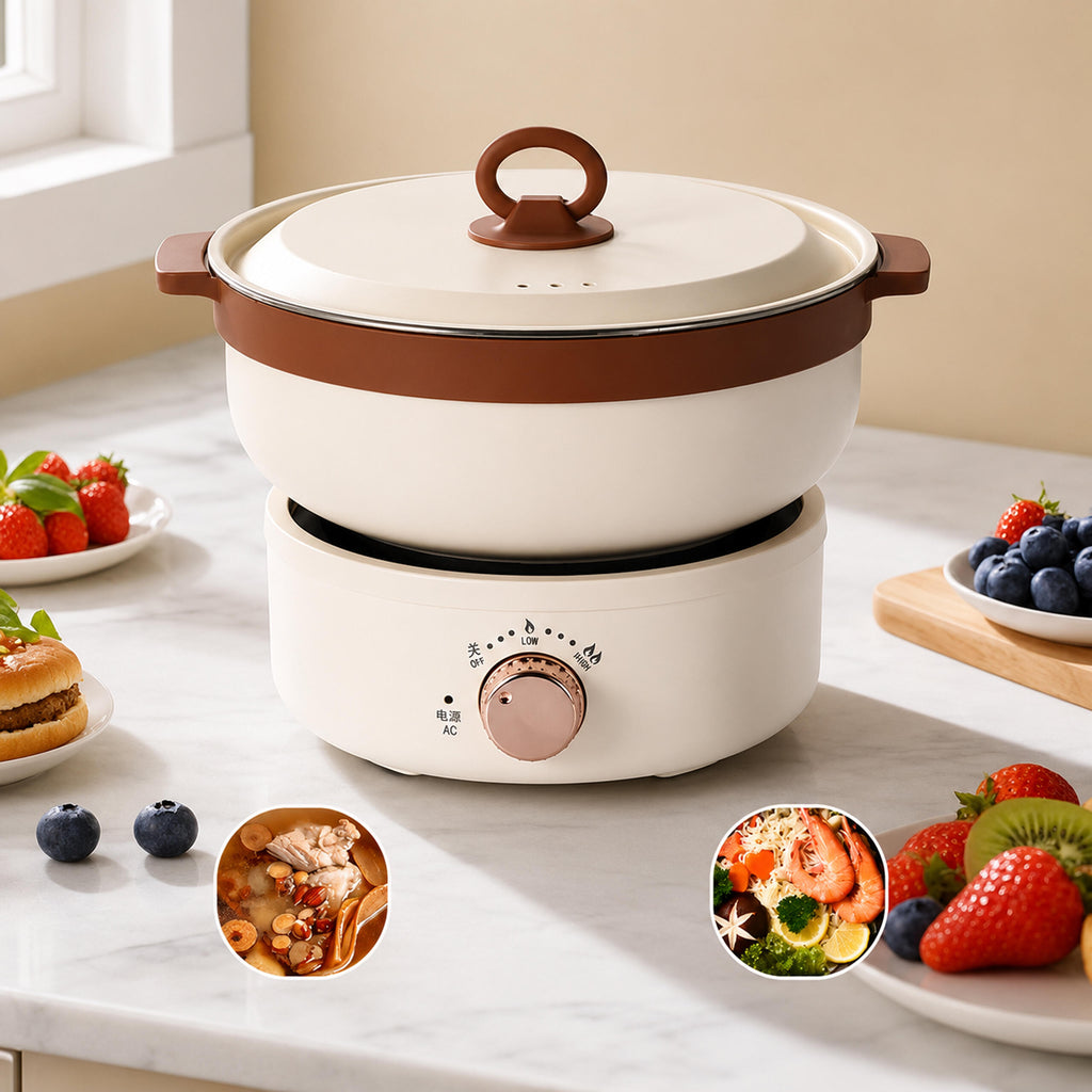 Portable Electric Multifunctional Cooking Pot Foldable 2.5L 700W
