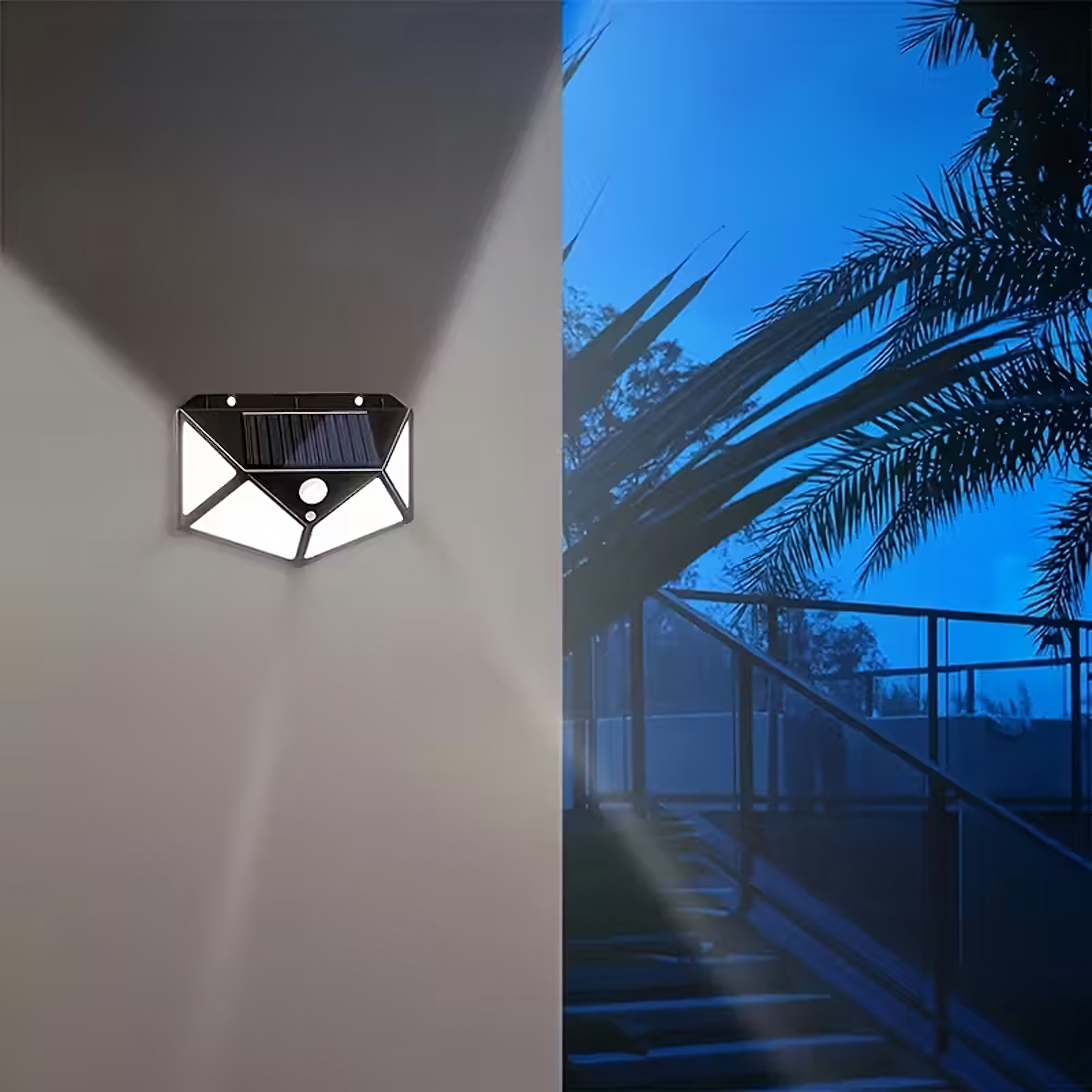 Solar Street Lamp with Motion and Dusk Sensor Klinkiet 100 LED Strong (E2)