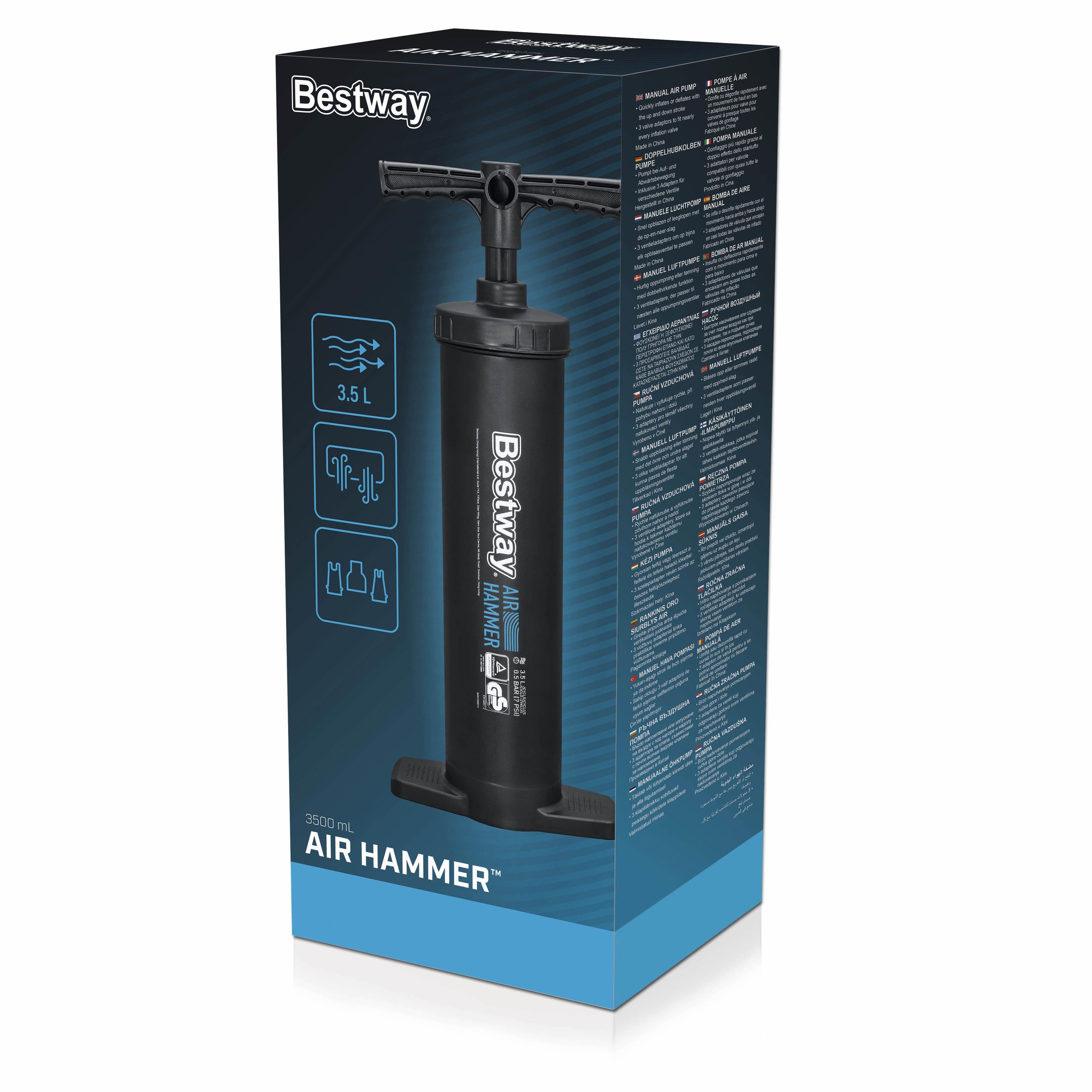 Bestway 62030 käsitsi kolbpump madratsitele ja basseinidele 48 cm 3.5L Black
