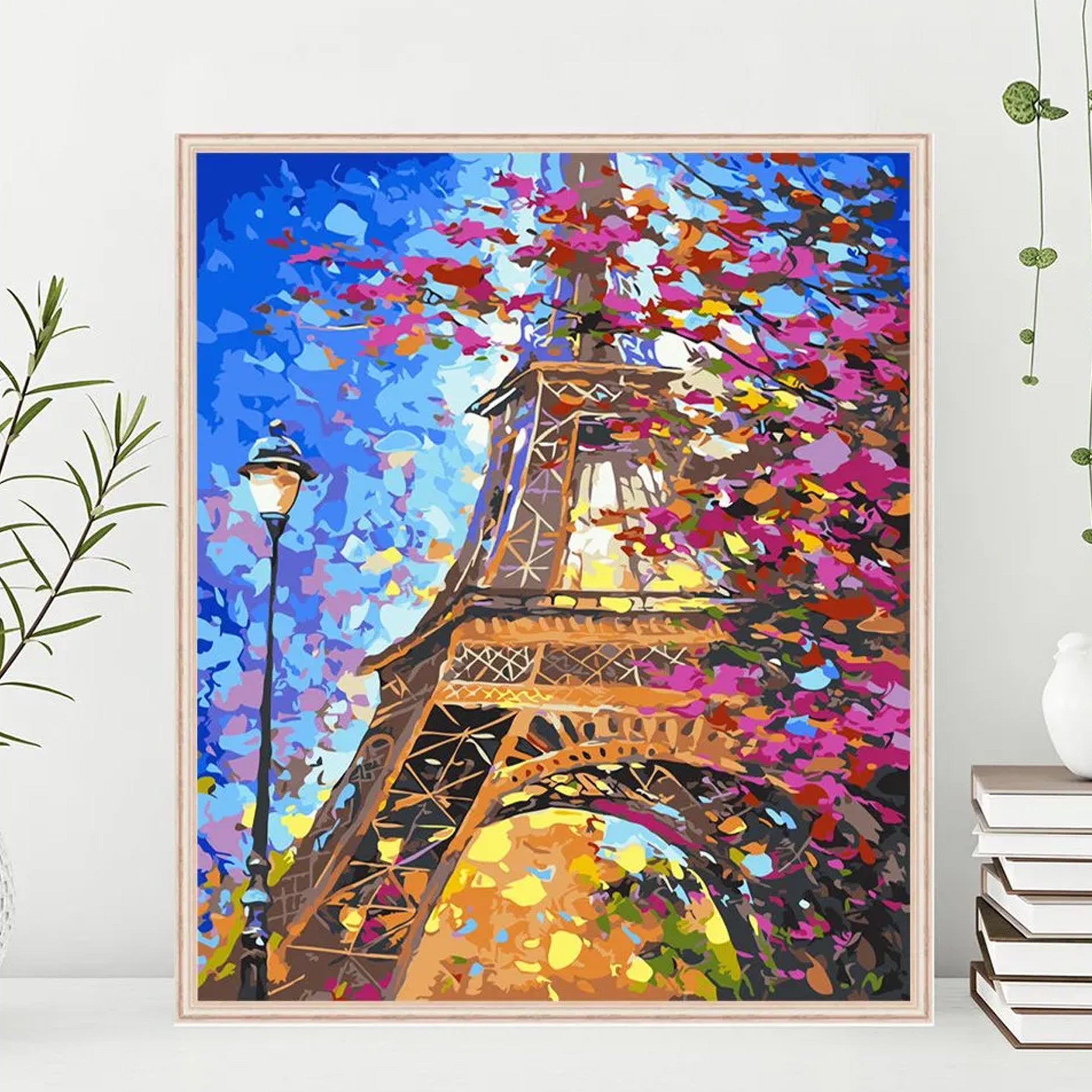 Numbrite järgi maalimise lõuend raamiga, isetegemise komplekt, pintslid, värvid, 30x40