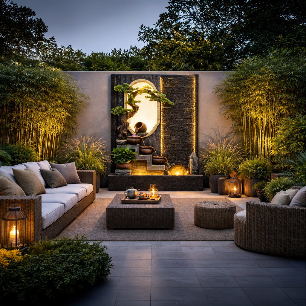 Large Decorative Garden and Home Water Wall Fountain 184x120x44cm