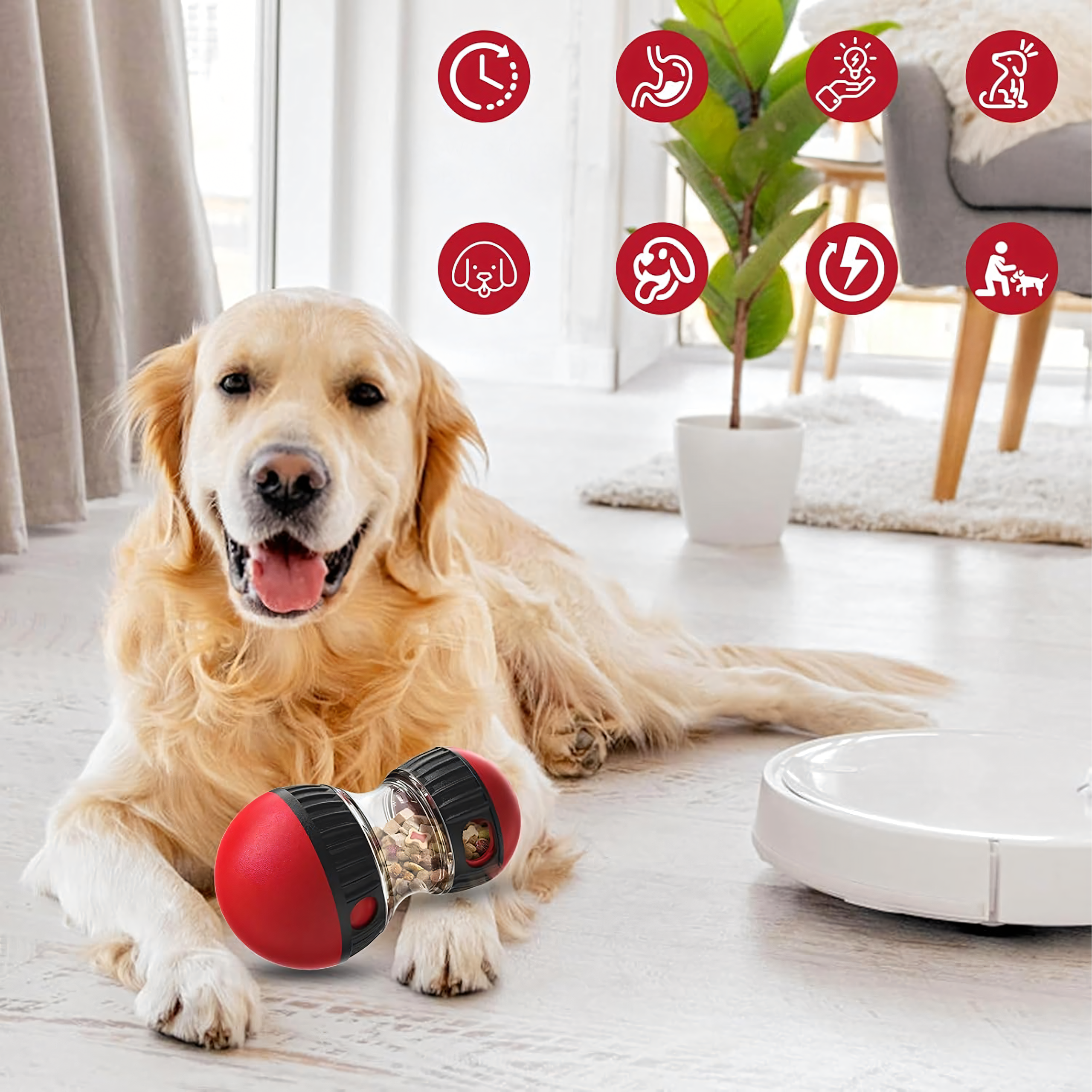 Interaktiivne aeglustav koera söötmise maiusejaotur mänguasi