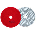 10x 80mm Diamond Polishing Discs with Velcro 500 Grit for Grinding Porcelain Tiles