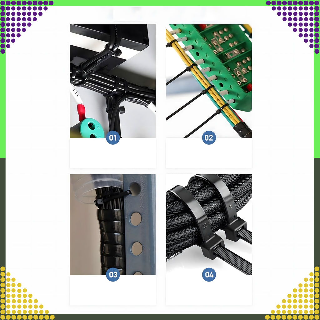 Tugevad kinnitused kaabliköidikud mustad 4x100mm 50 tk