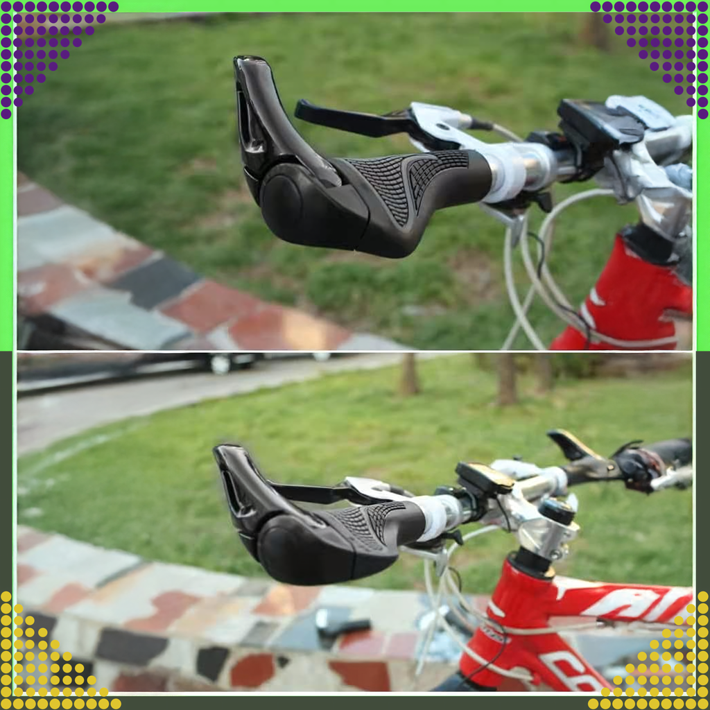 Ergonomic Bicycle Handlebar Grips with Horns 2pcs