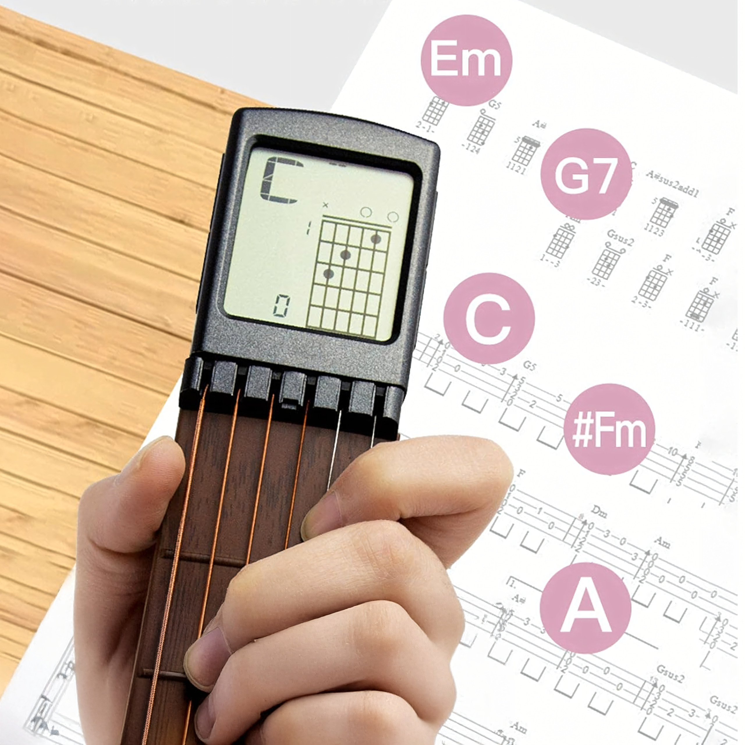 Digitaalne treener, kitarrikõlade treener ekraaniga, kaasaskantav mini kitarr