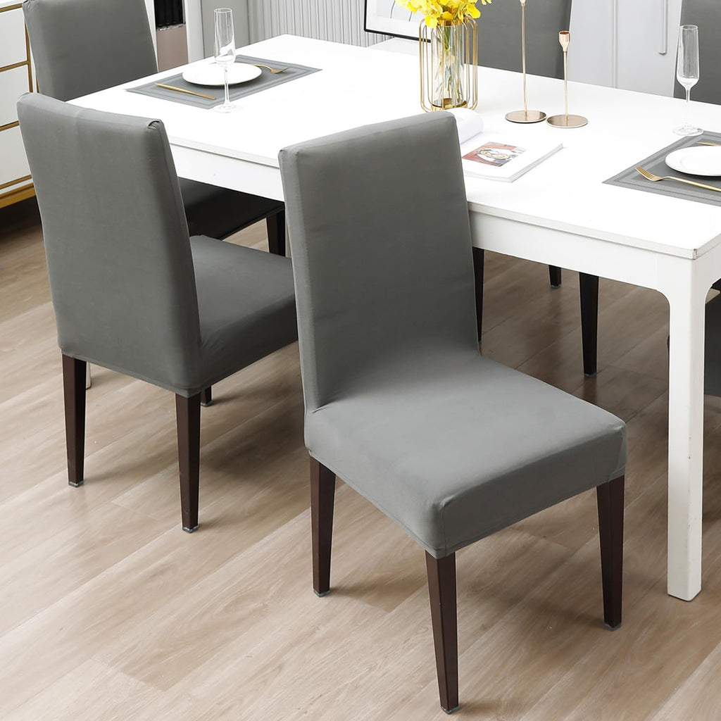 8x Chair Cover Seat Strong Universal Flexible with Elastic Band Soft