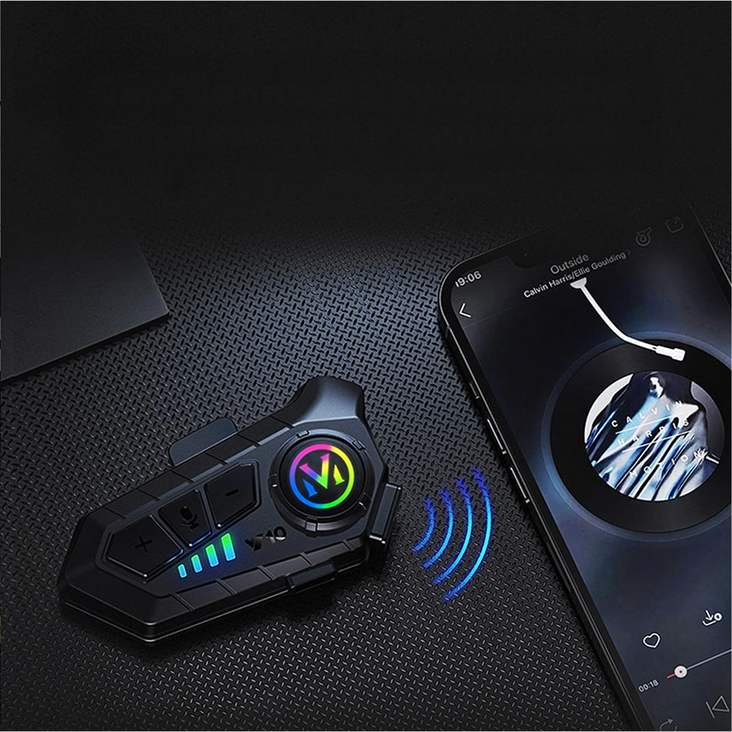 Bluetooth 5.3 mootorratta kiivri peakomplekt