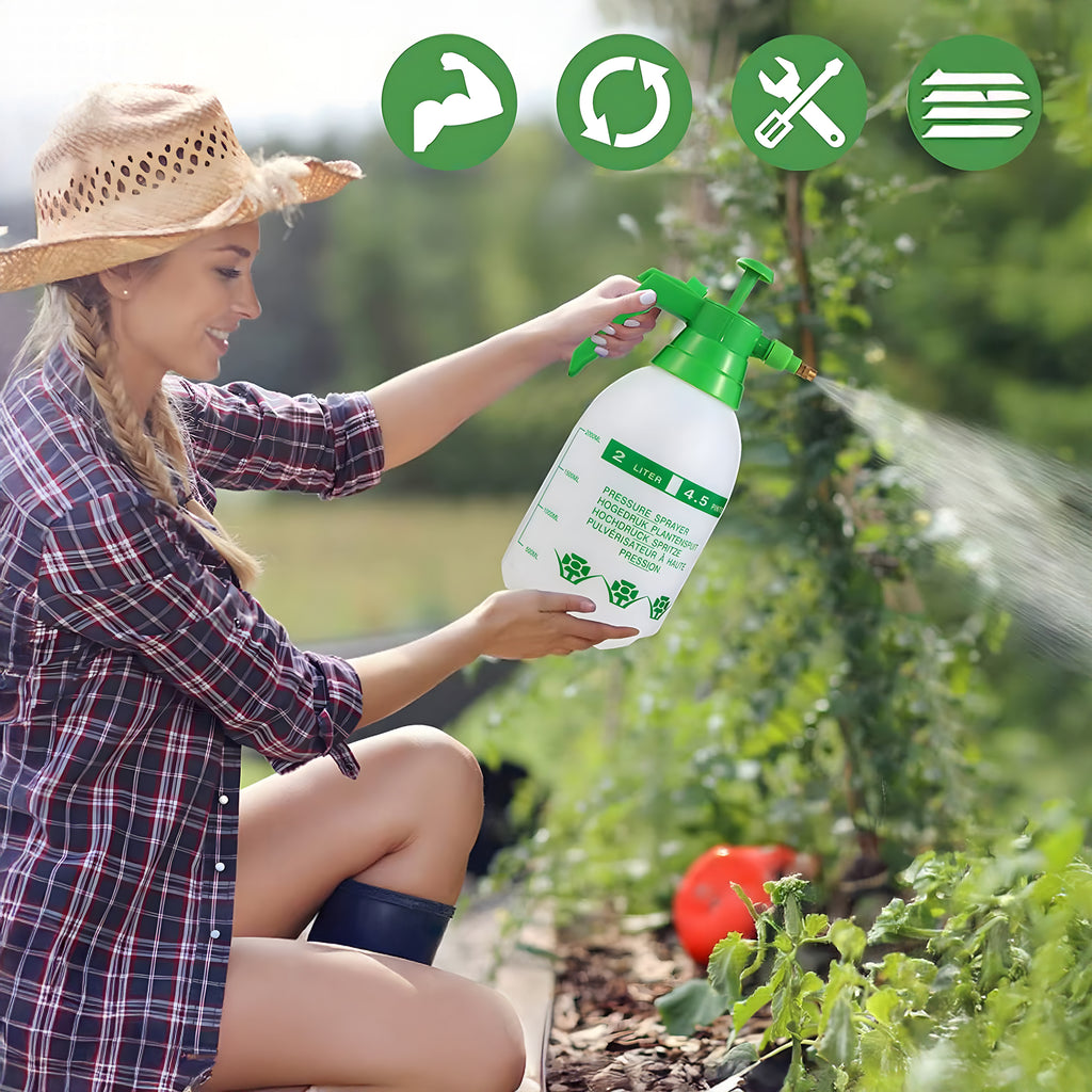 Manual Pressure Sprayer for Garden Home 2L Green