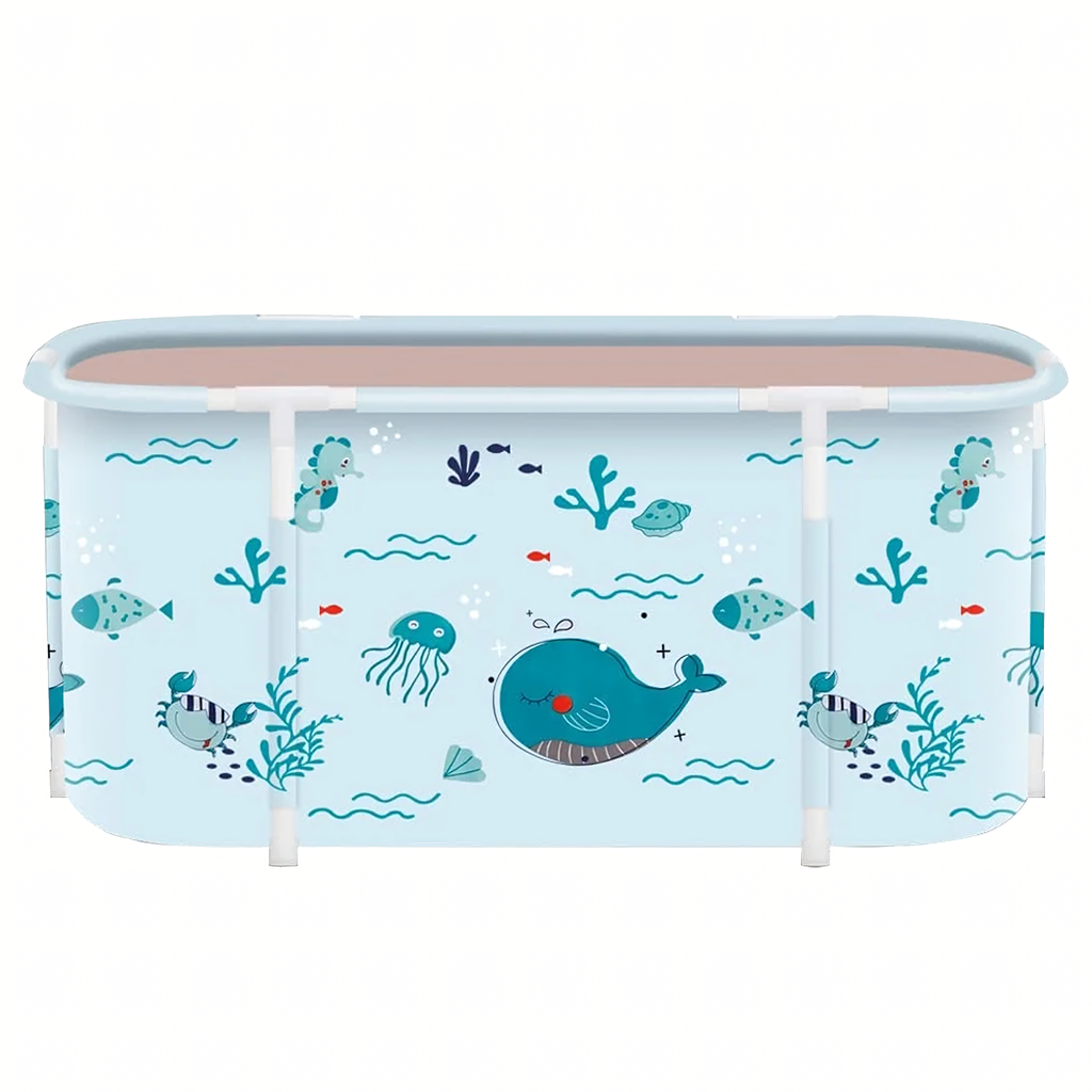 Foldable Portable Home Bathtub with Frame and Pillows