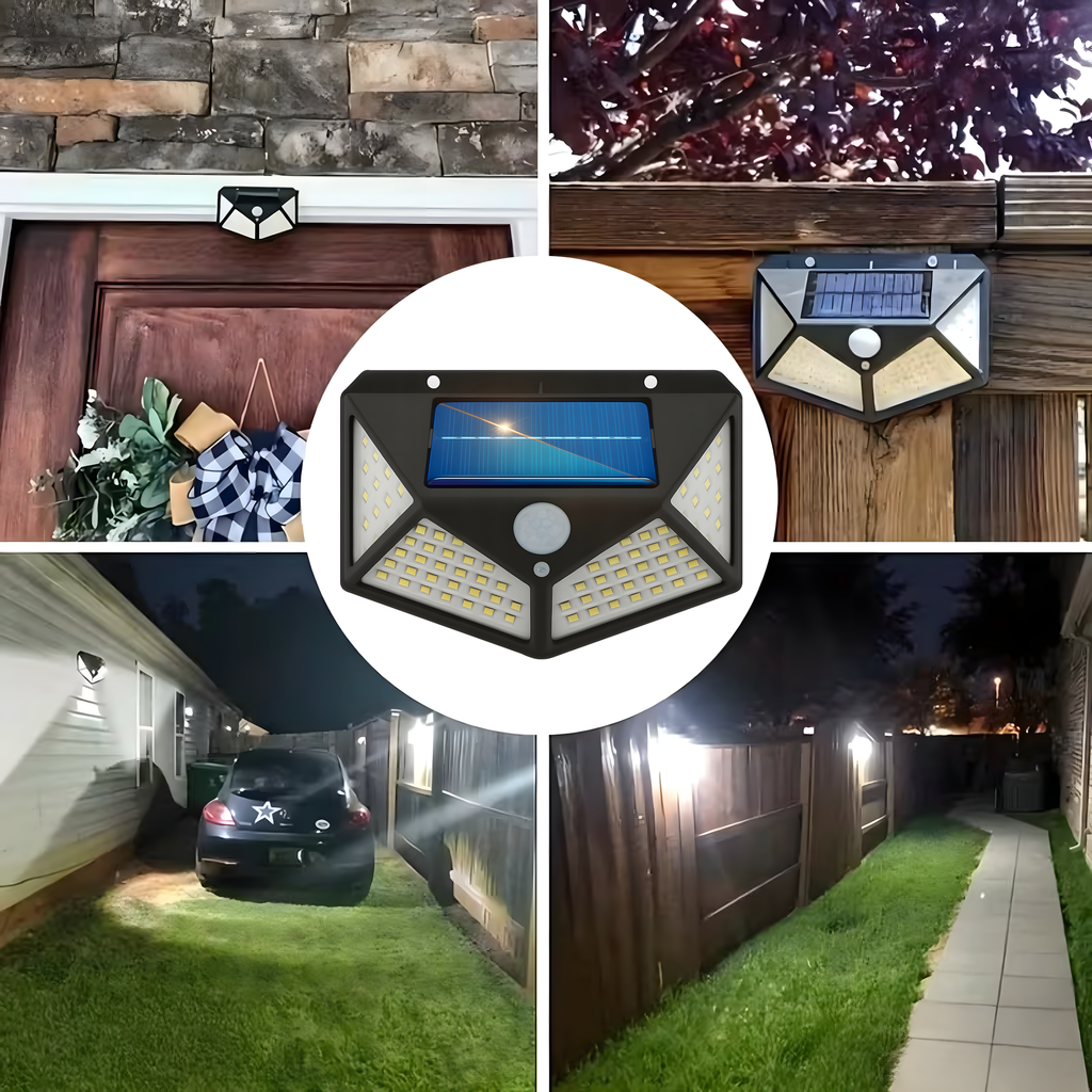Solar Street Lamp with Motion and Dusk Sensor Klinkiet 100 LED Strong (E2)