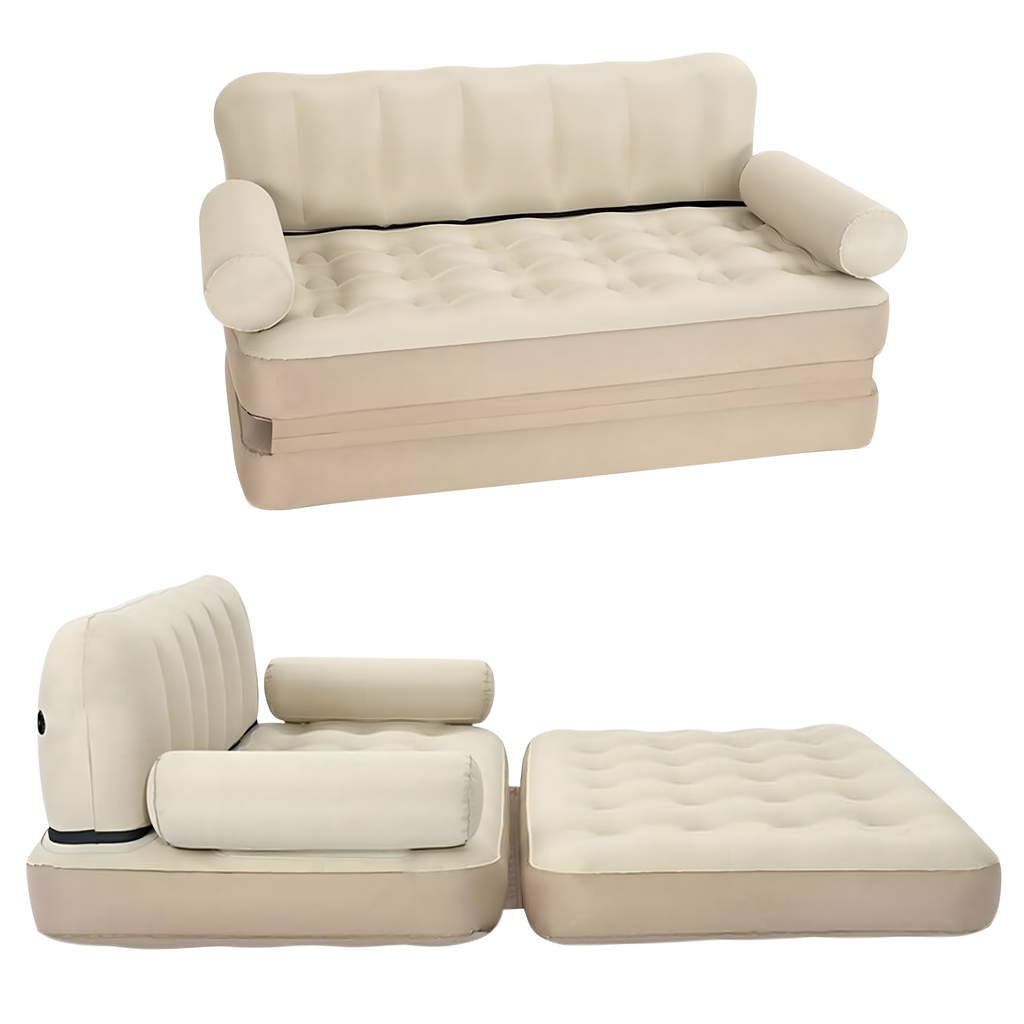 Inflatable Mattress Double Sofa Convertible Sleeping Bed for Fish Beach