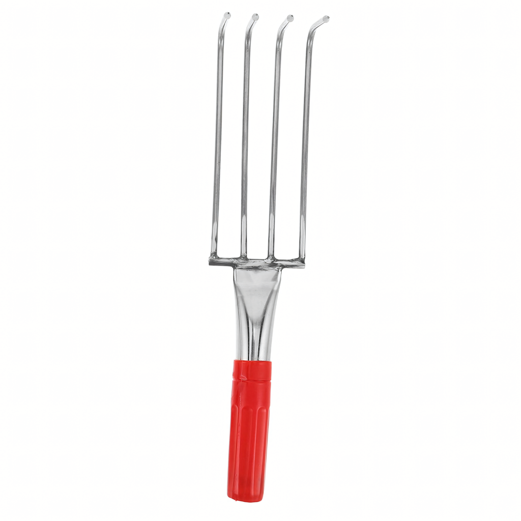 Metal Garden Rake with 4 Tines 32 cm