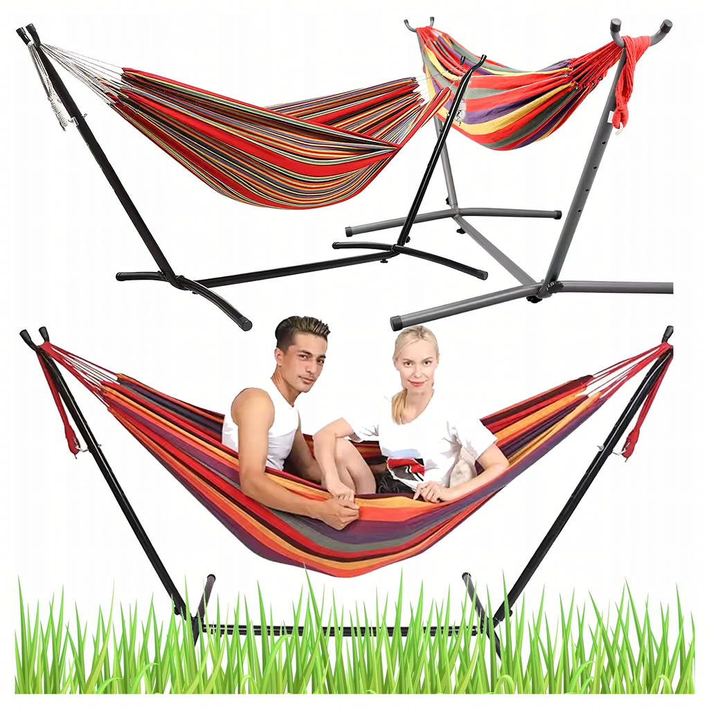Large Garden Hammock with Stand Set