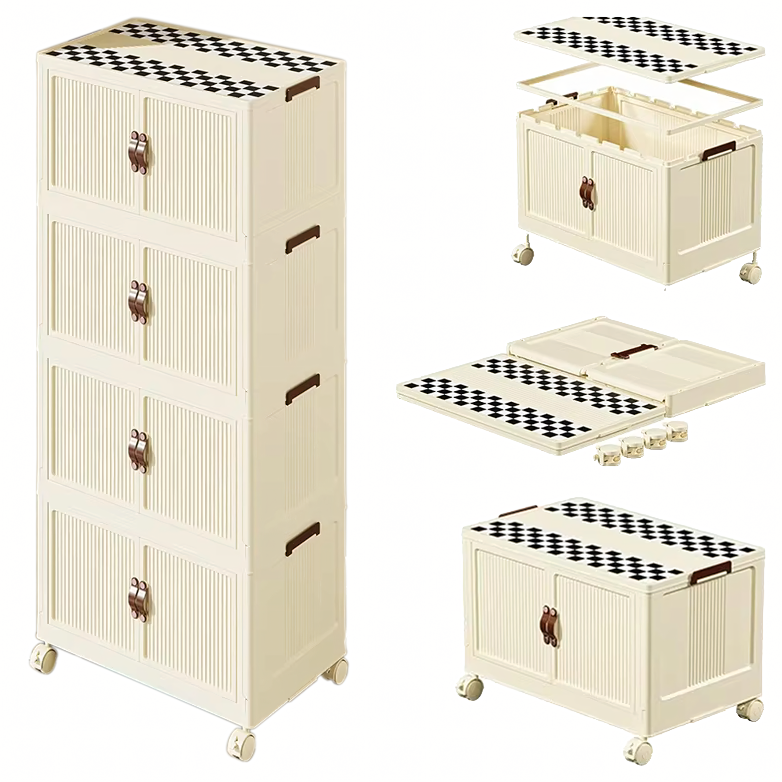 Cabinet Storage Shelf Plastic Organizer Foldable Storage Box