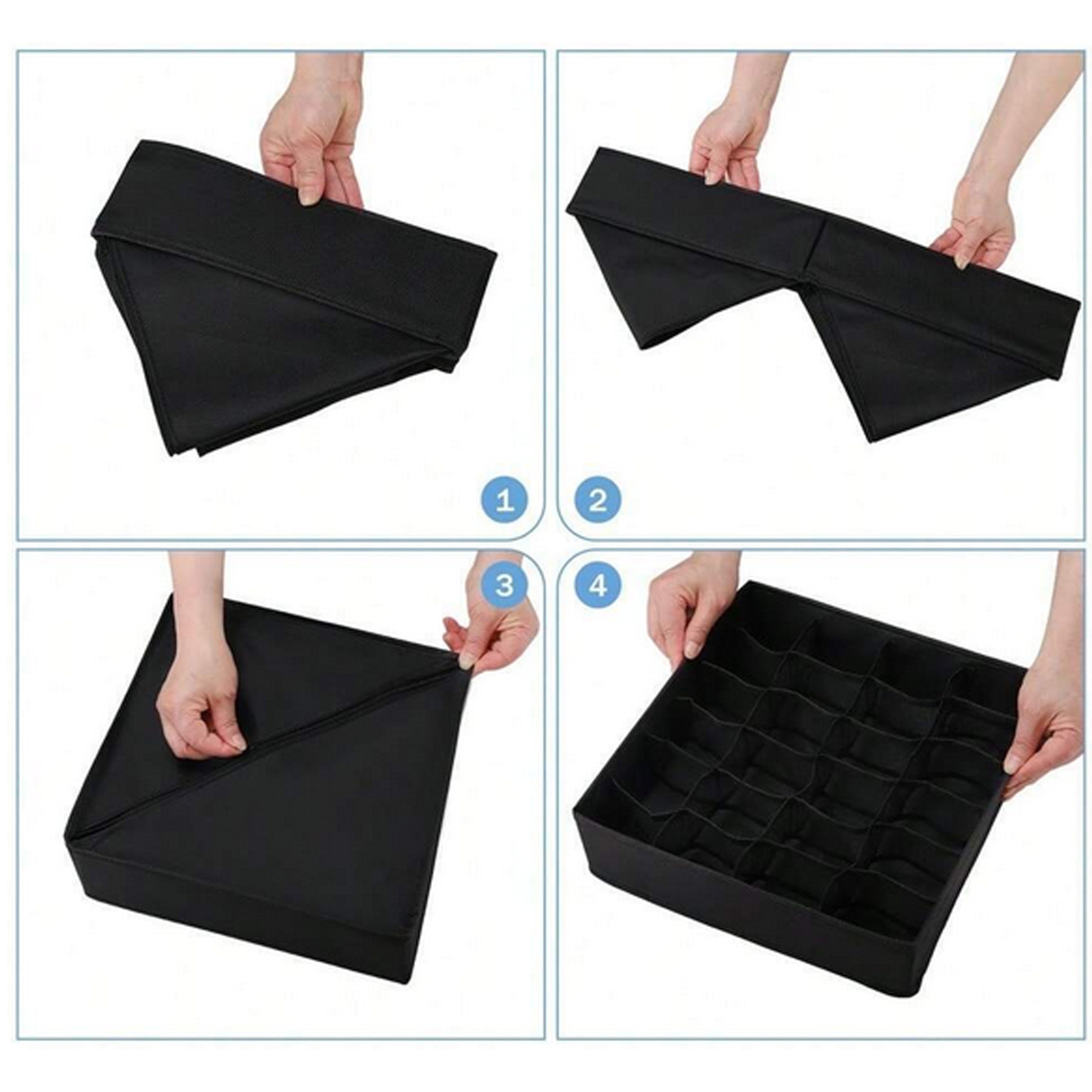 Underwear Organizer for Socks Drawer Insert with 24 Compartments