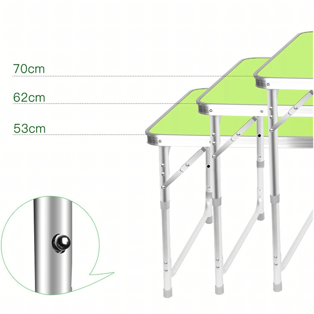 57x Set Folding Camping Table with 4 Chairs and Carrying Case