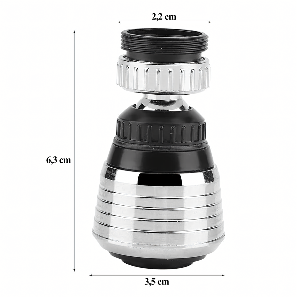 Aerator Extension for Kitchen Faucet Tap 2in1 360 Movable Tip
