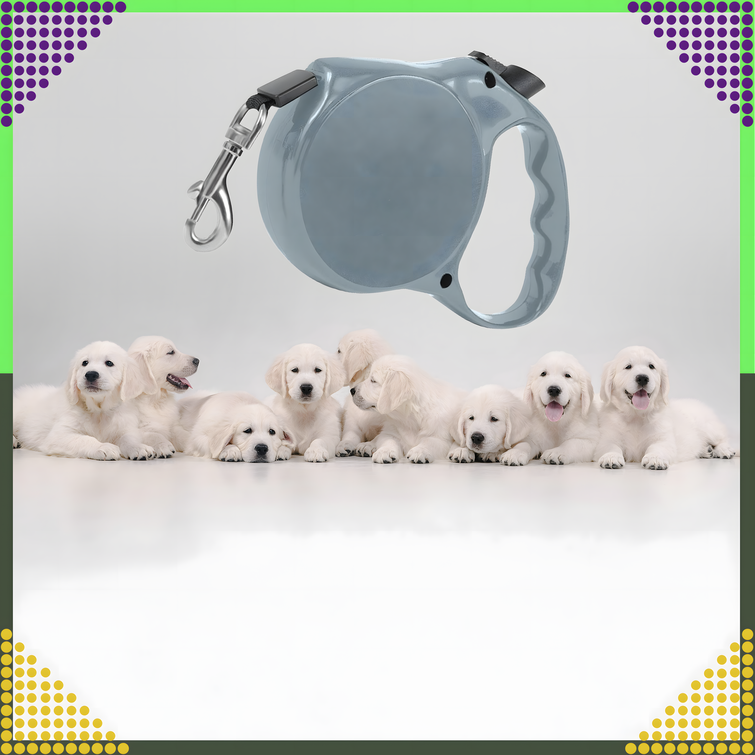 Tugev kerge rihmateip, automaatselt lukustuv, koerale ja kassile, pikkus 5m, tagasikeritav