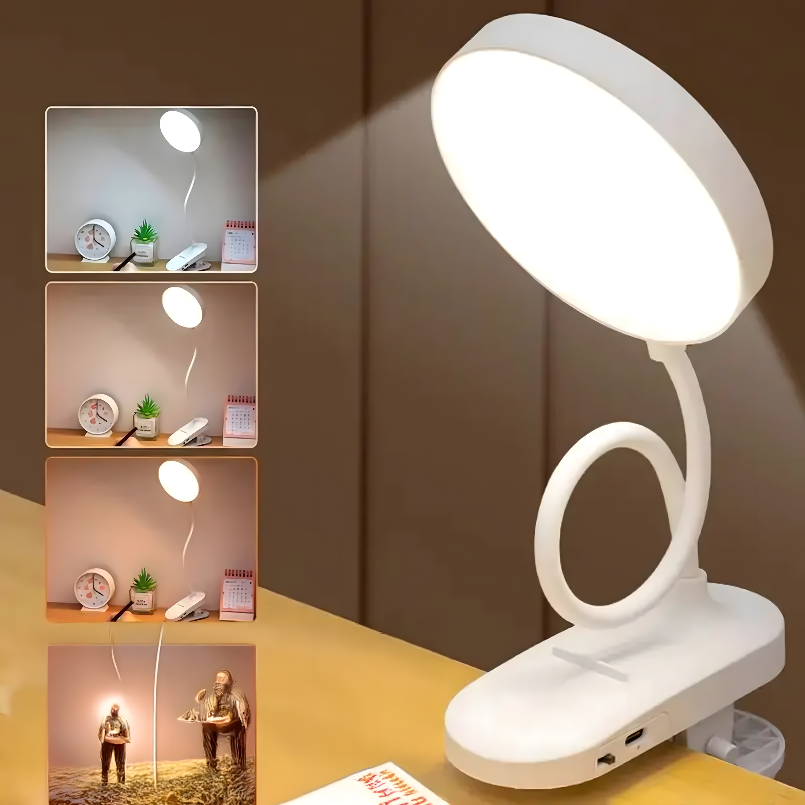Juhtmevaba LED klambriga lugemislamp