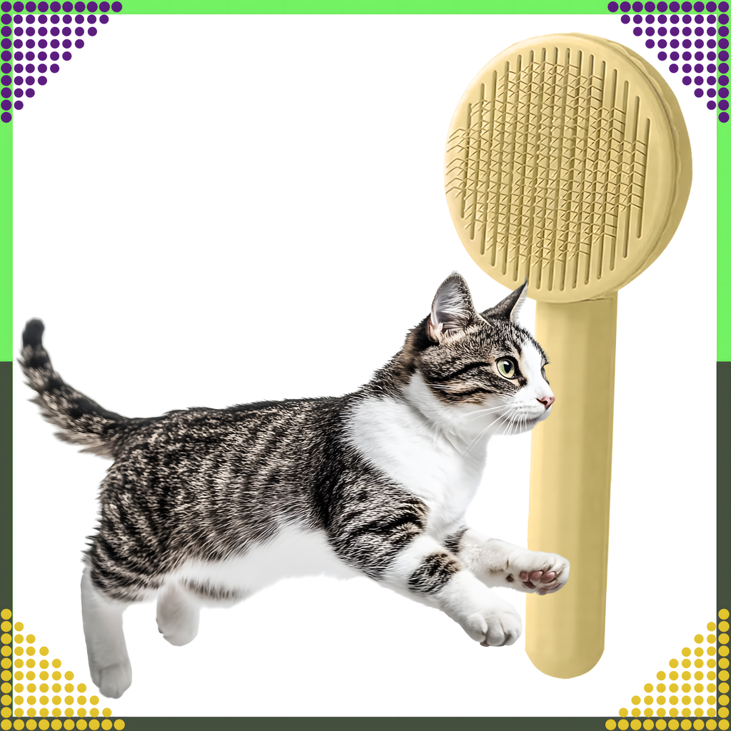 Isepuhastuv hari koera- ja kassikarvadele, ergonoomiline kamm