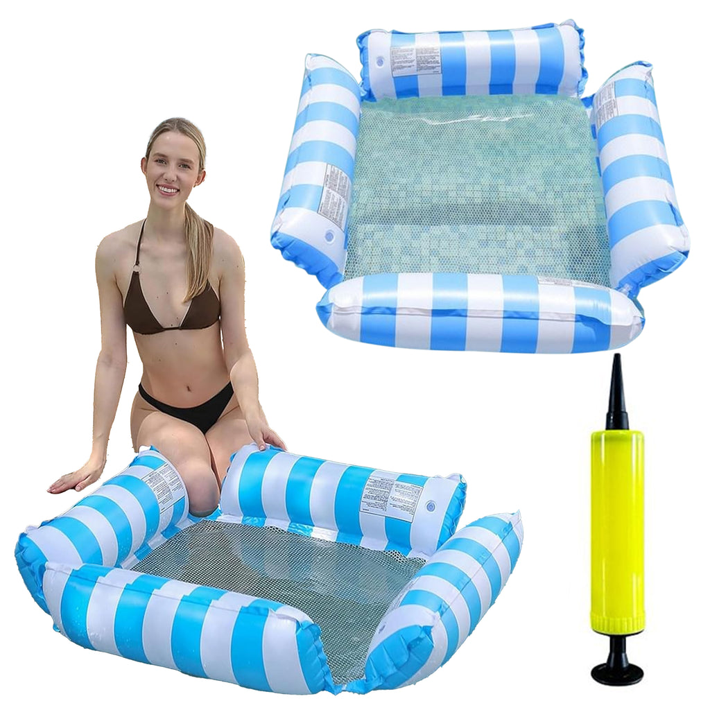 Veevõrkkiik, täispuhutav ujumismadrats, basseinitool, suur rannatool 123 x 120 cm