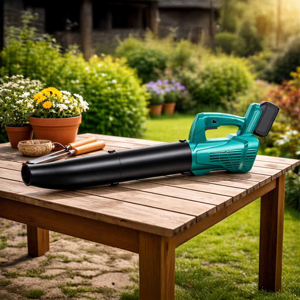 Võimas juhtmevaba lehepuhur aia ja lume kuivatamiseks, 2 akuga 2x