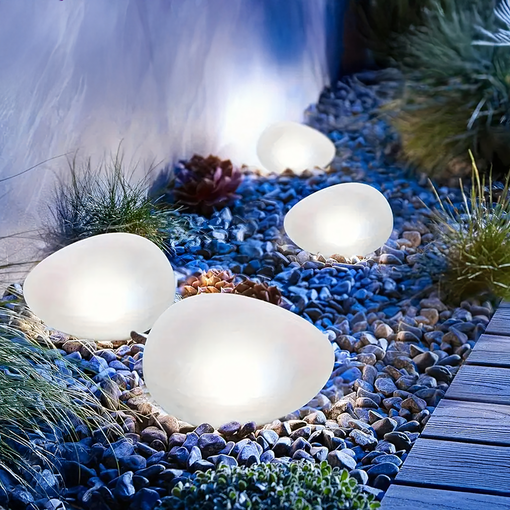 14 cm päikeseenergial töötav LED-aiakivilamp RC-K-1486