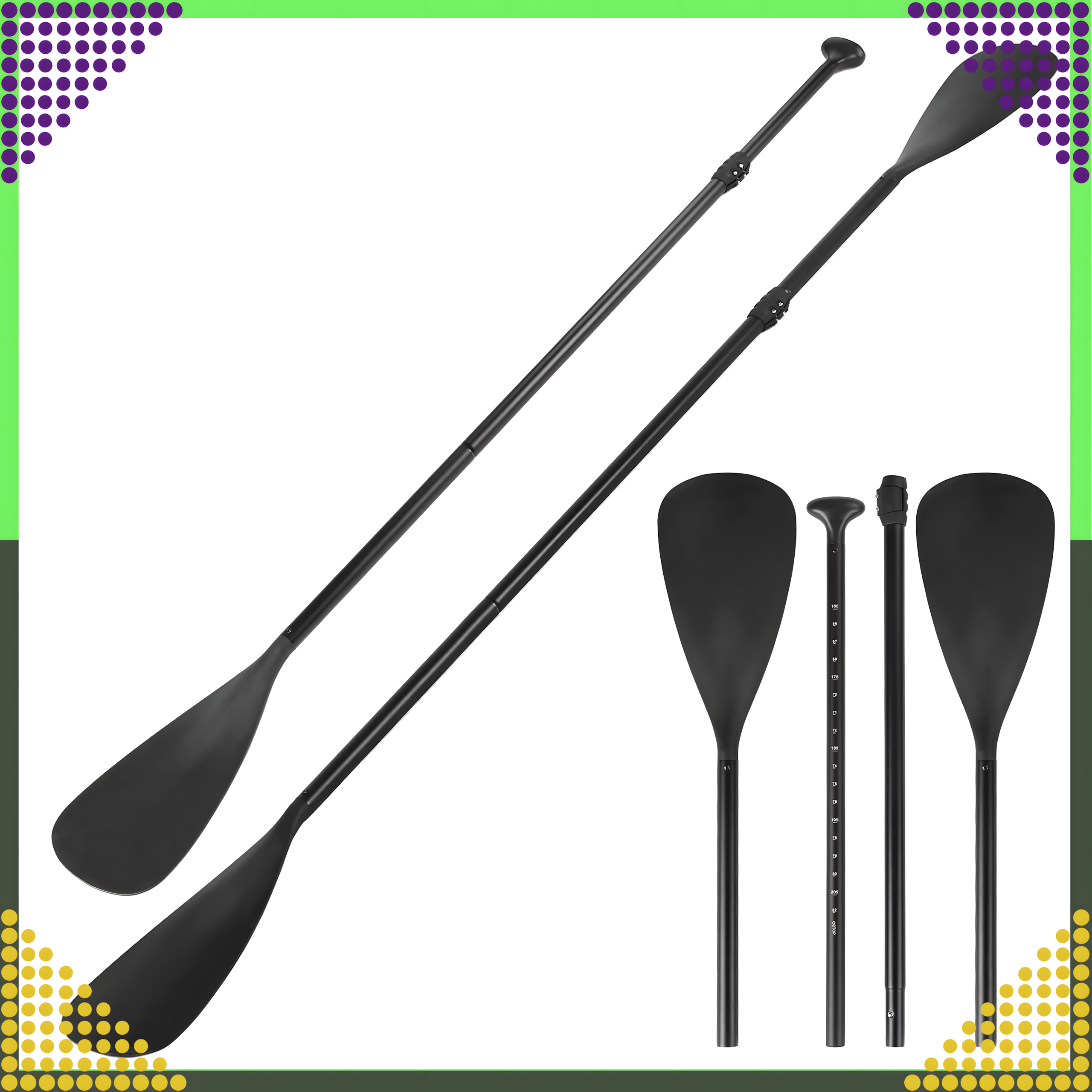 Kokkupandav süstaaer SUP lauale 2in1 reguleeritav 4-osaline 210 cm Pro