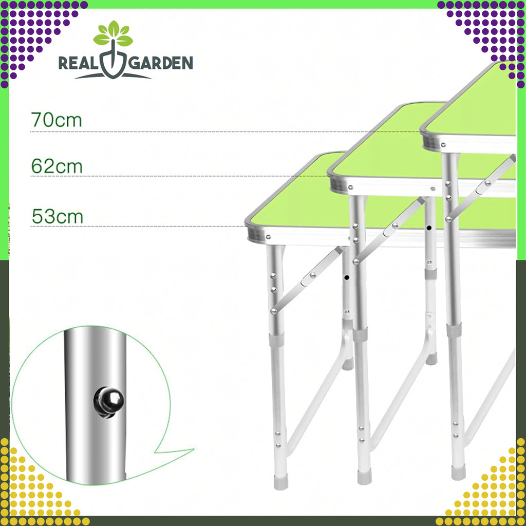 Set: Folding Camping Tourist Table, Large, 4 Chairs, Suitcase