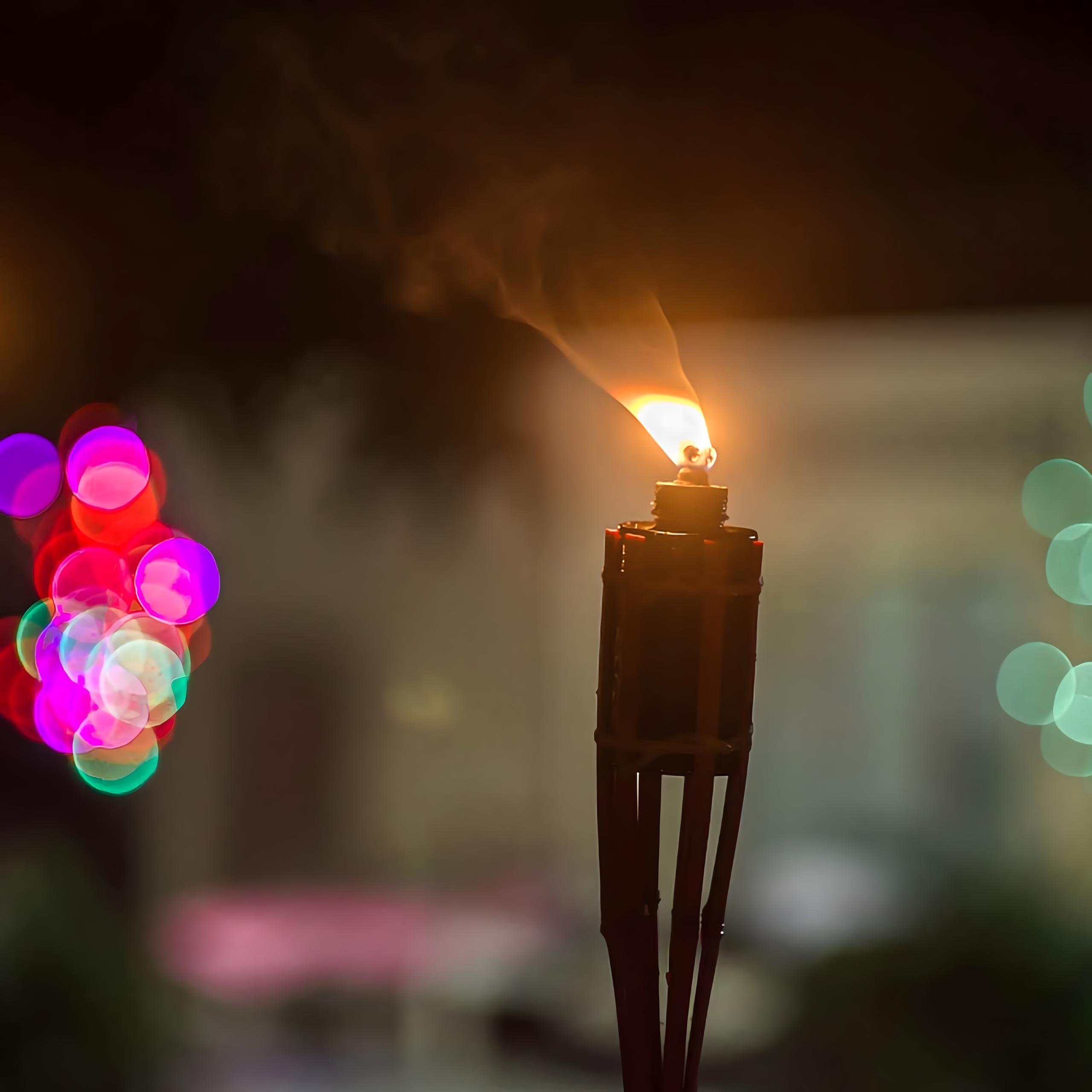 90 cm Bamboo Garden Torch Decorative for Mosquitoes, Moths, and Flies 1 pc