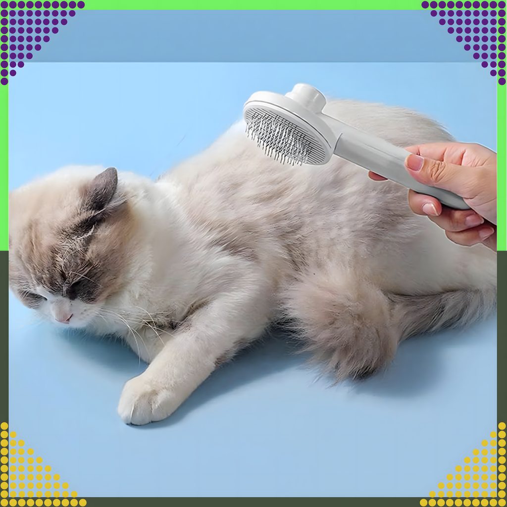 Isepuhastuv hari koera- ja kassikarvadele, ergonoomiline kamm