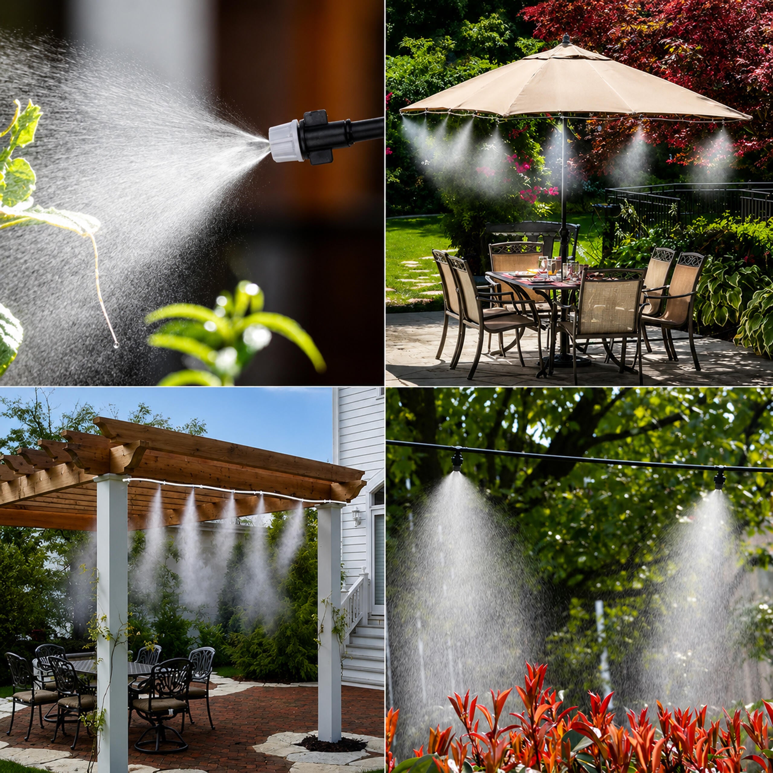 15m Garden Water Curtain Drip Irrigation Set with Sprinkler