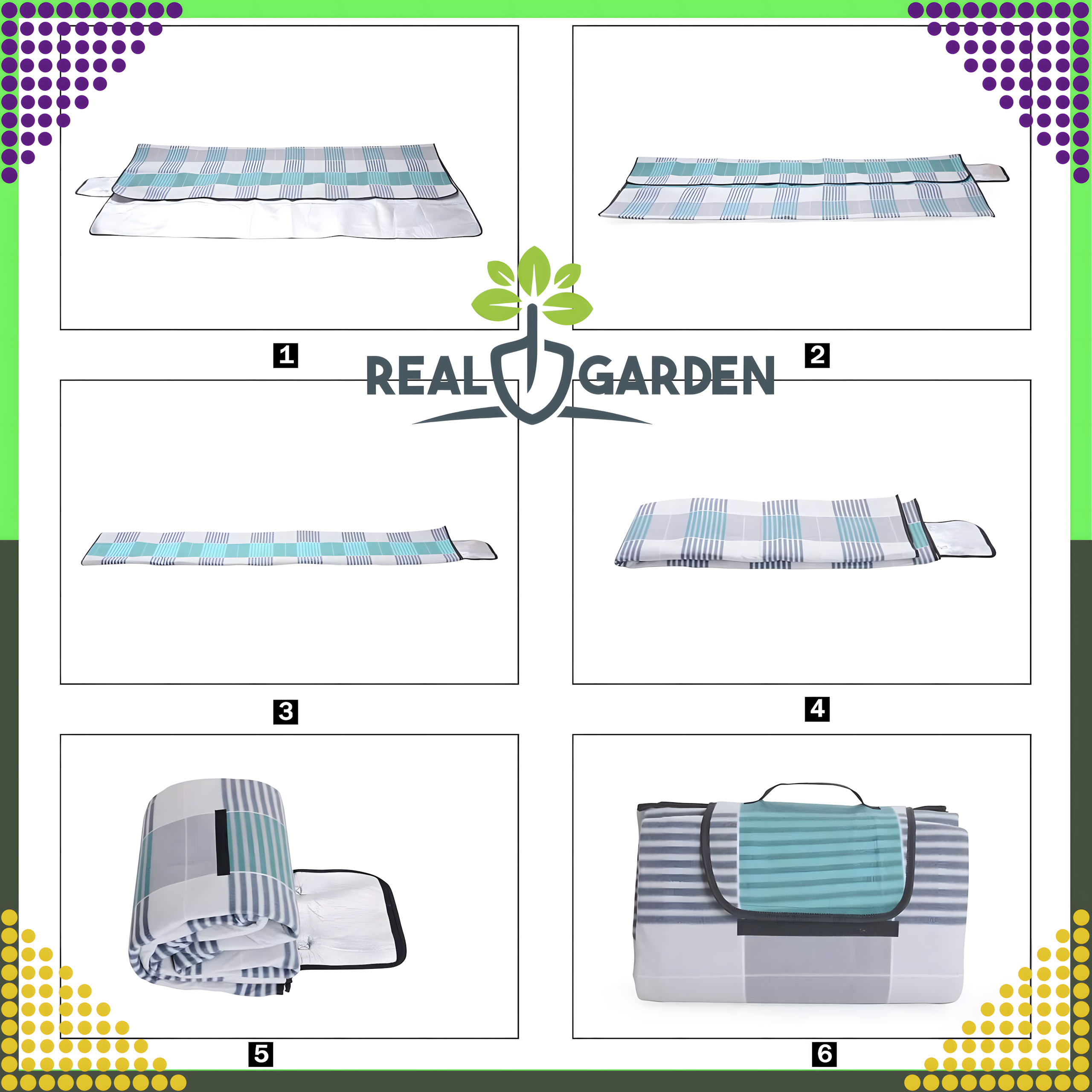 Välitekk Piknikule Rannamatt Isolatsiooniga Kokkupandav Veekindel 200 cm