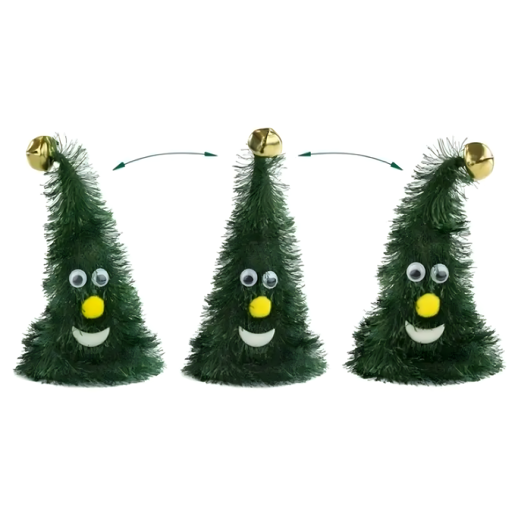 Jõulupuu mängiv laulav tantsiv naljakas jõulukaunistus