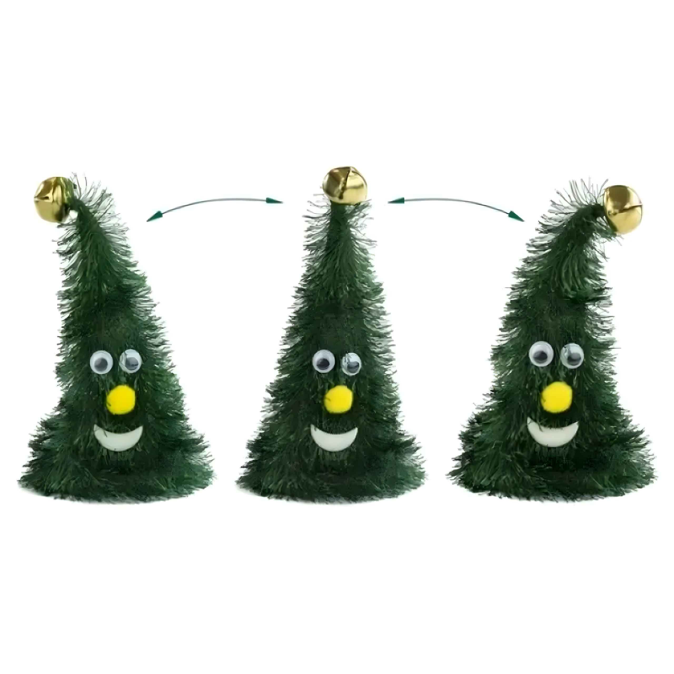 Jõulupuu mängiv laulav tantsiv naljakas jõulukaunistus