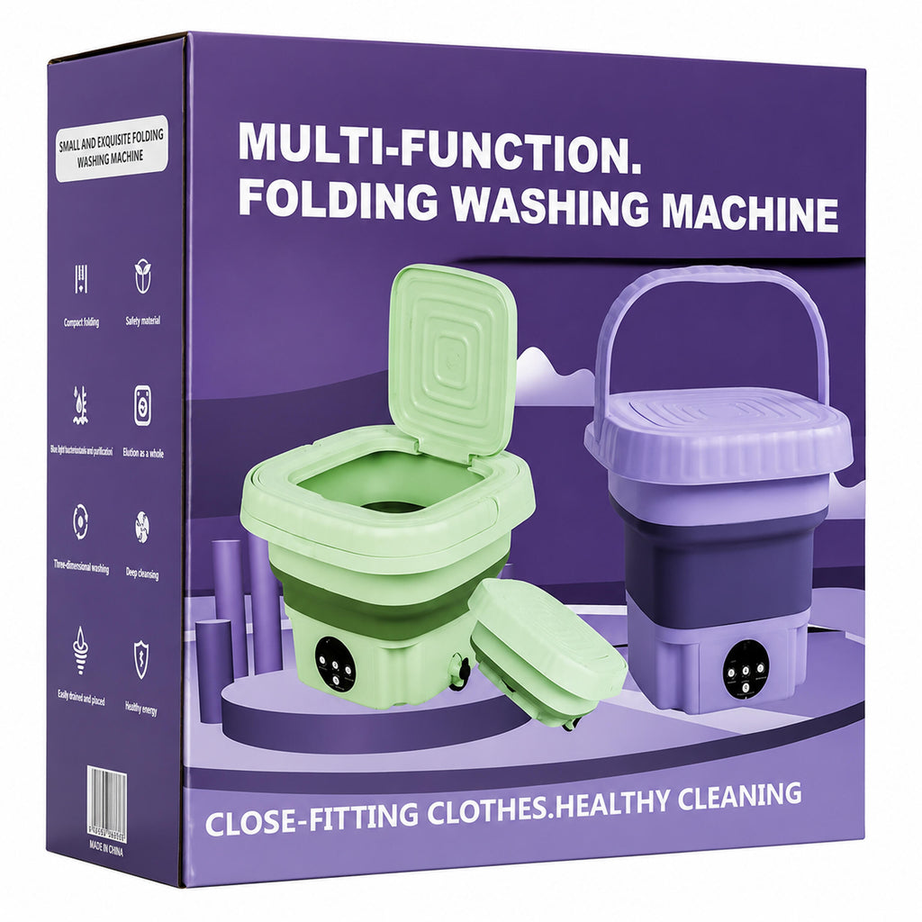 Portable Mini Folding Automatic Washing Machine 8L for Travel and Camping
