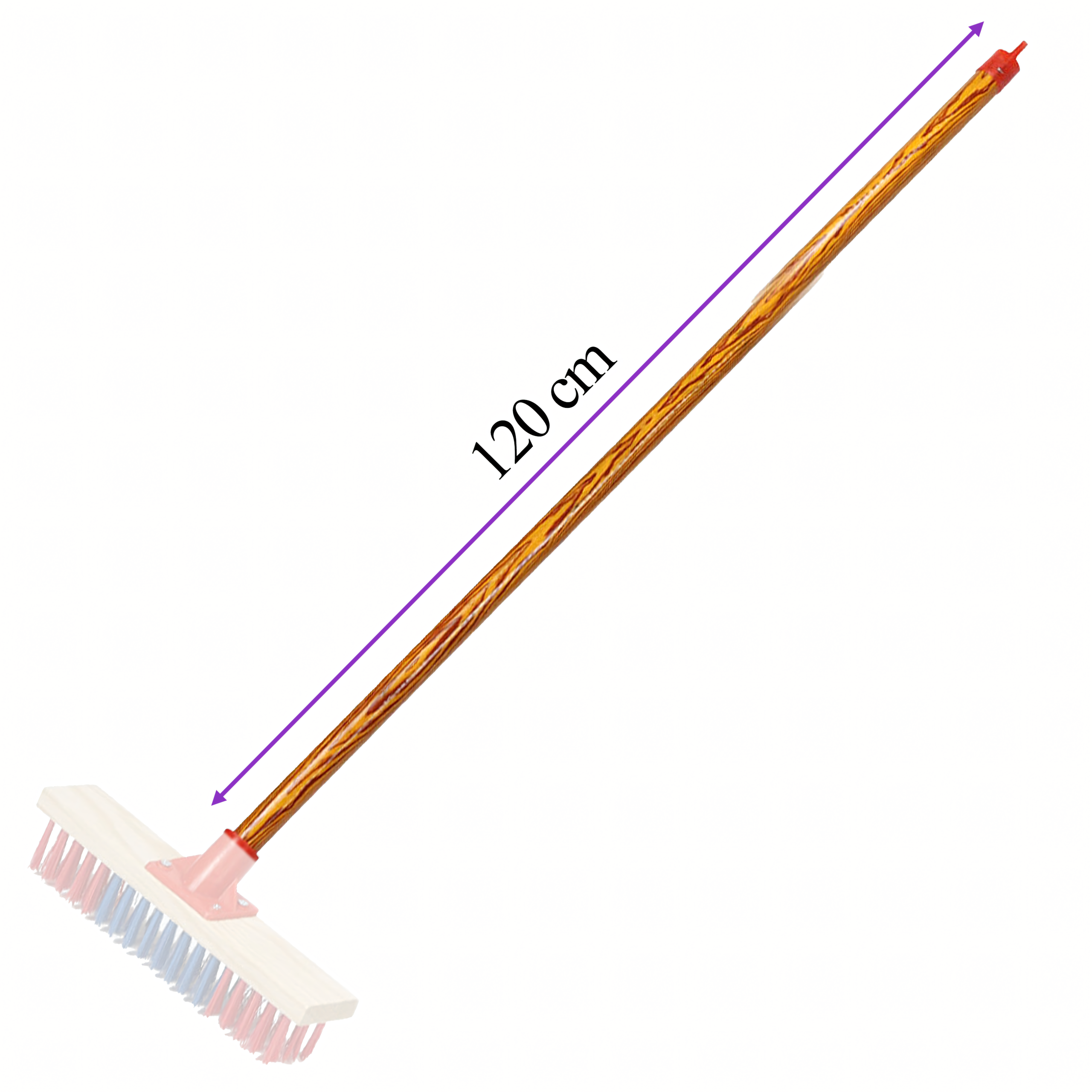 60x Metal Stick 120 cm Handle with Thread for Brush, Broom, Street Sweeper
