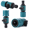 Quick Connector Garden Hose Coupling with Valve and Nipple (F1)