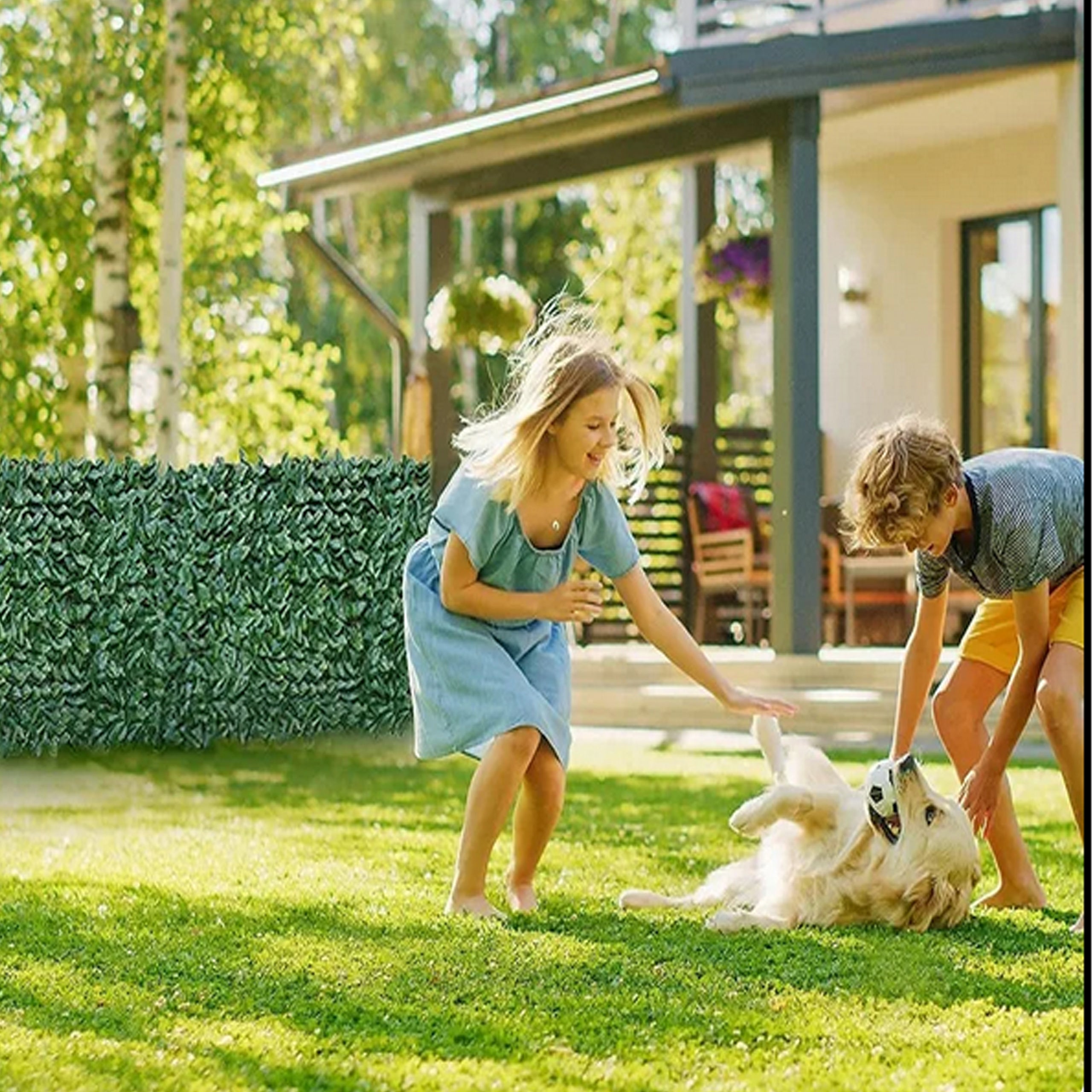 Kunstlik luuderohu hekk seinakatteks privaatsusekraan rõduvõrk 1.75x3 m