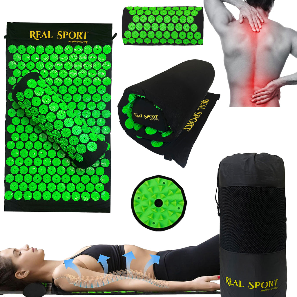 Tervise akupressuuri matt Spics vereringet stimuleeriva massaažipadja ja massaažipadjaga