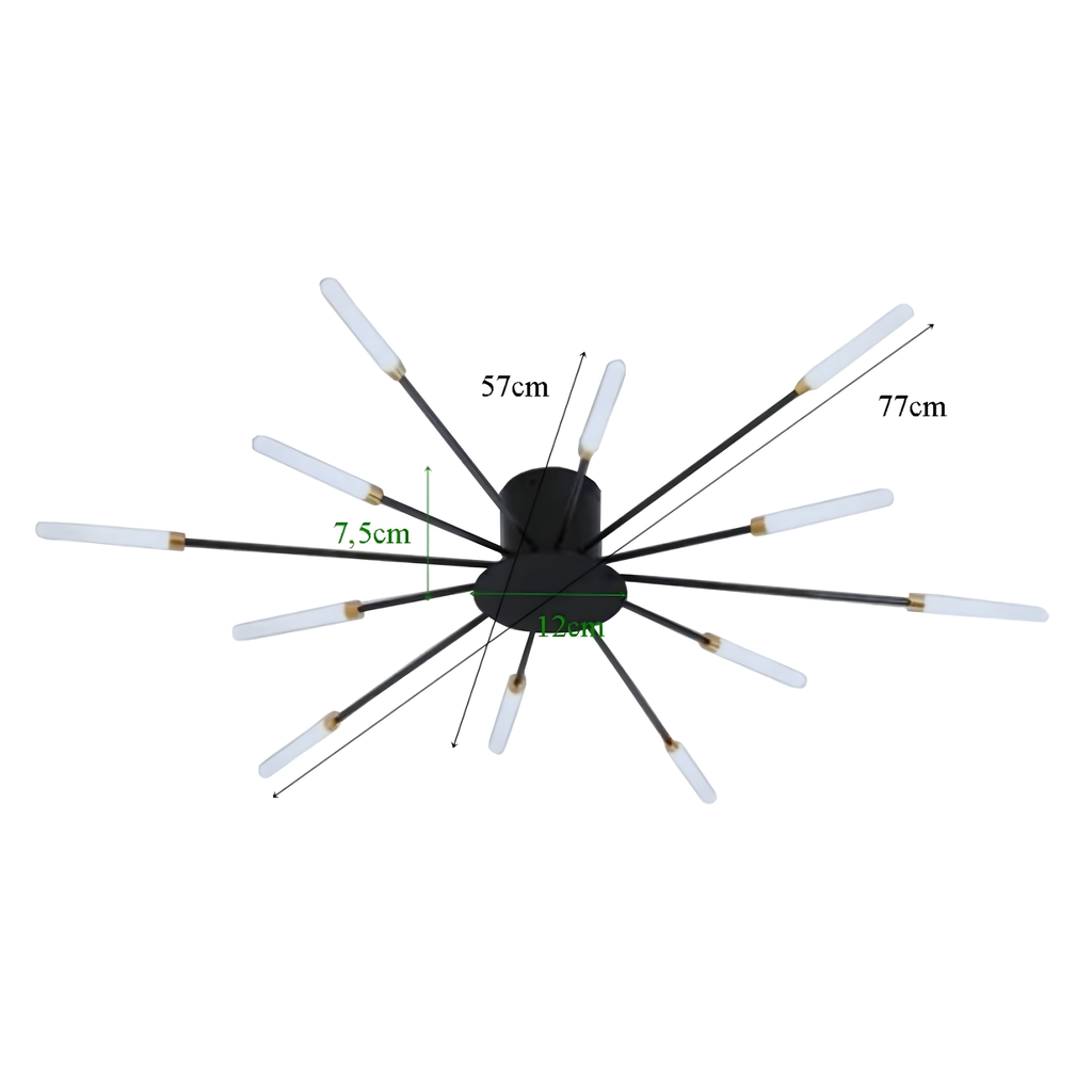 LED Ceiling Lamp Fireworks Chandelier Modern for Living Room Dining Room 12W