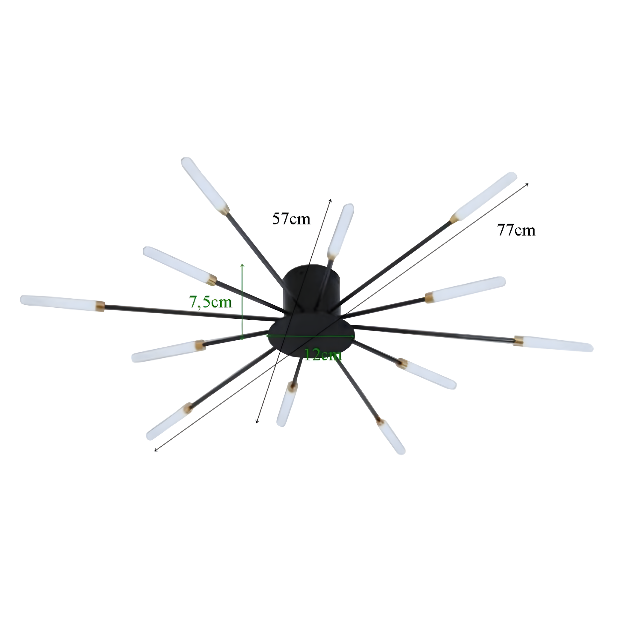 LED Ceiling Lamp Fireworks Chandelier Modern for Living Room Dining Room 12W