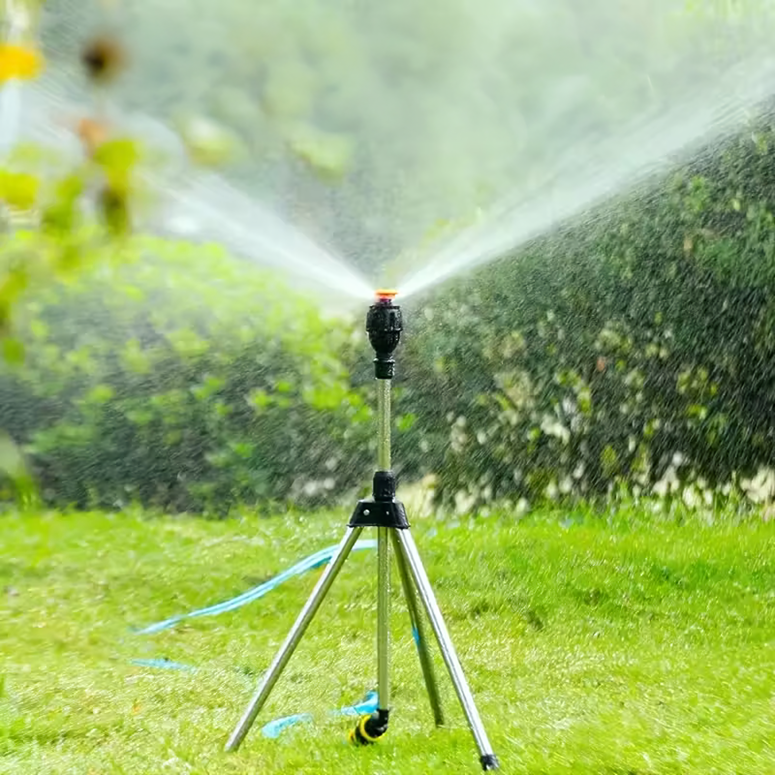 Pöörlev sprinkler reguleeritaval statiivil aia kastmiseks 24m düüsiga