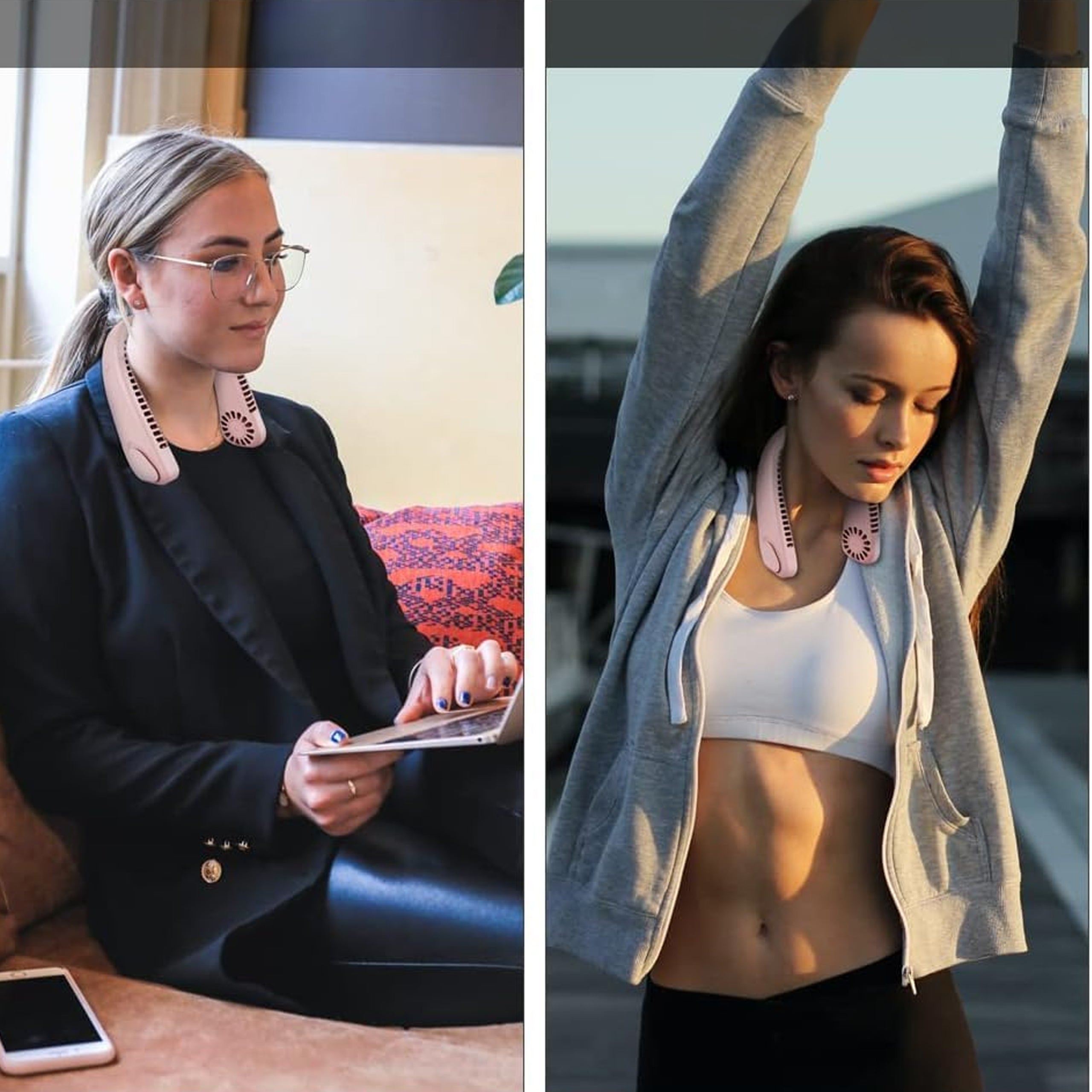 Kaasaskantav õhukonditsioneeri kaelaventilaator Mini ventilaator Jahutusventilaator