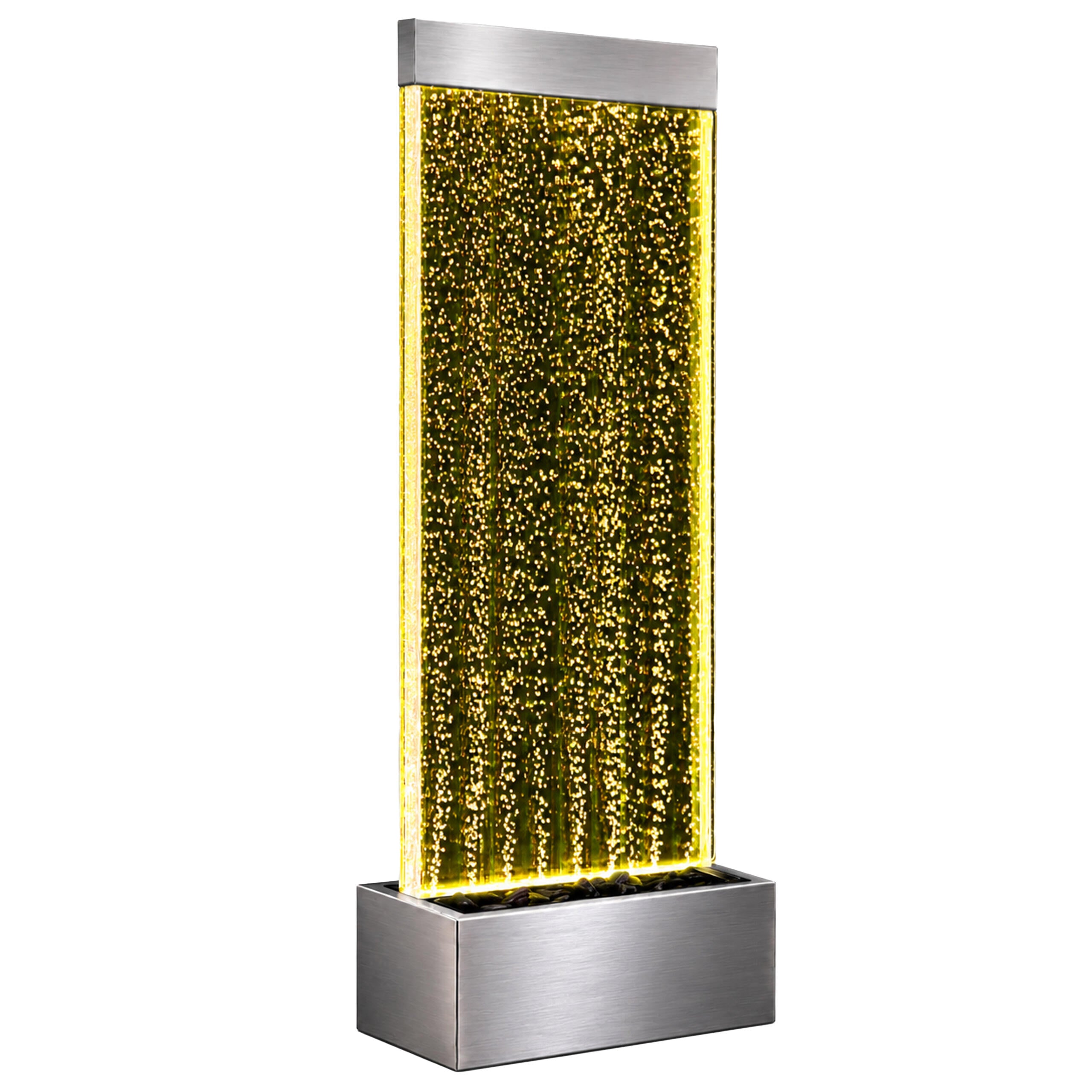 Freestanding Water Bubble Wall Fountain LED RGB 183x50.5x28cm
