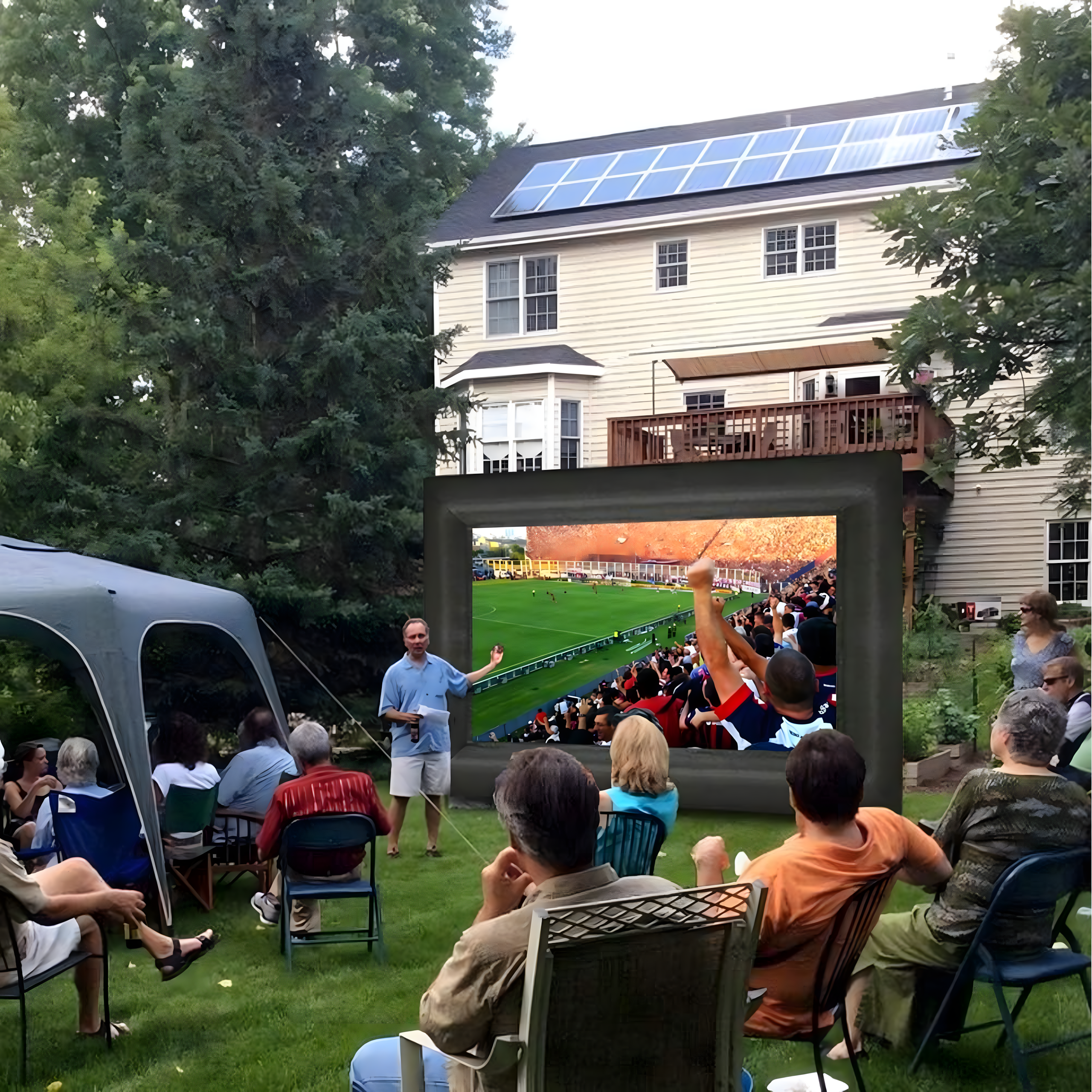 Large Inflatable Movie Projection Screen for Projector with Blower